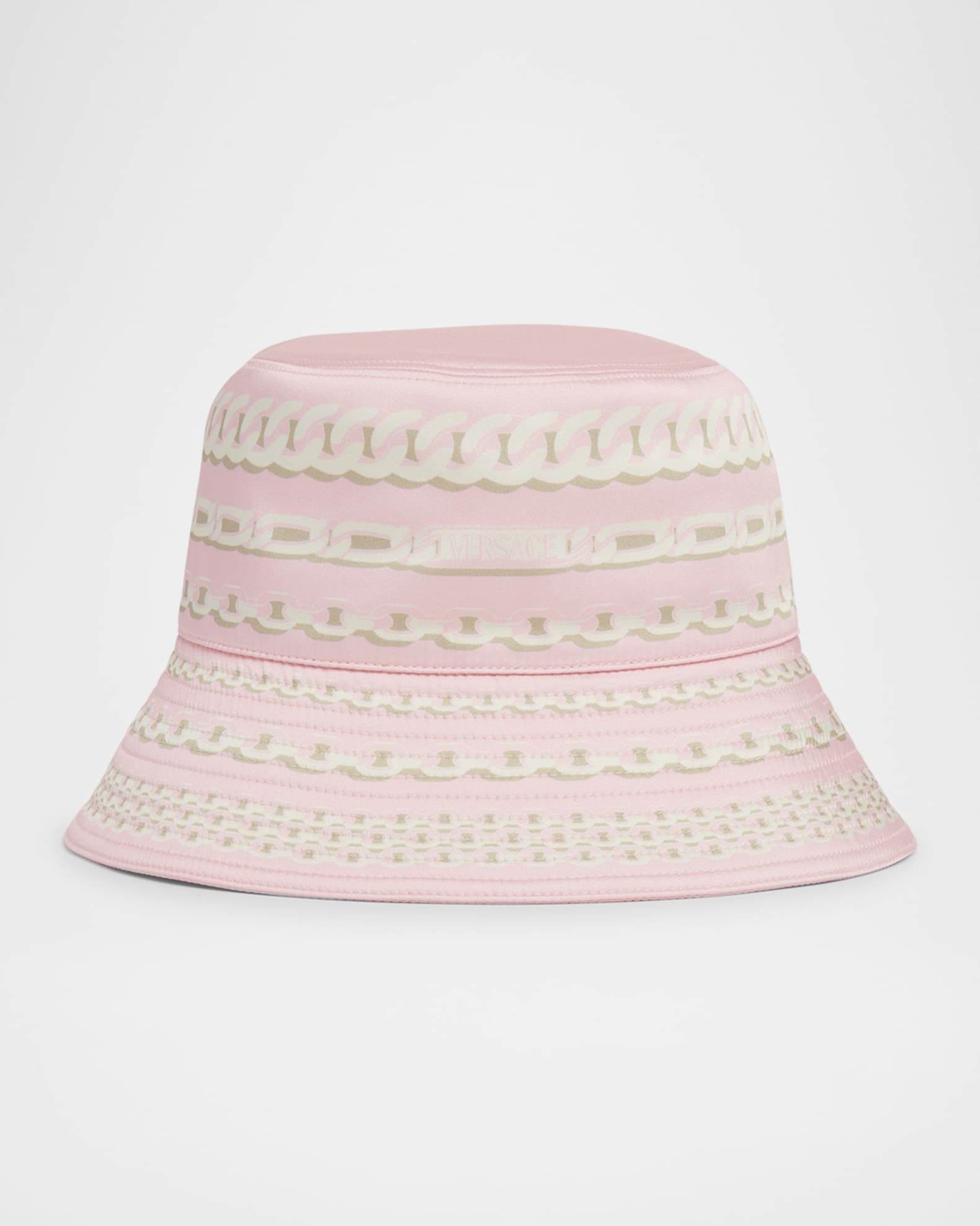 Chain-Trim Twill Bucket Hat 0