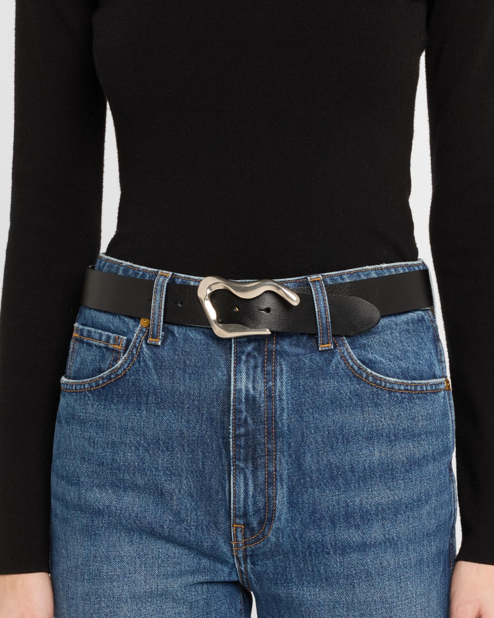 Streets Ahead Reilly Leather Belt | Neiman Marcus display picture 1