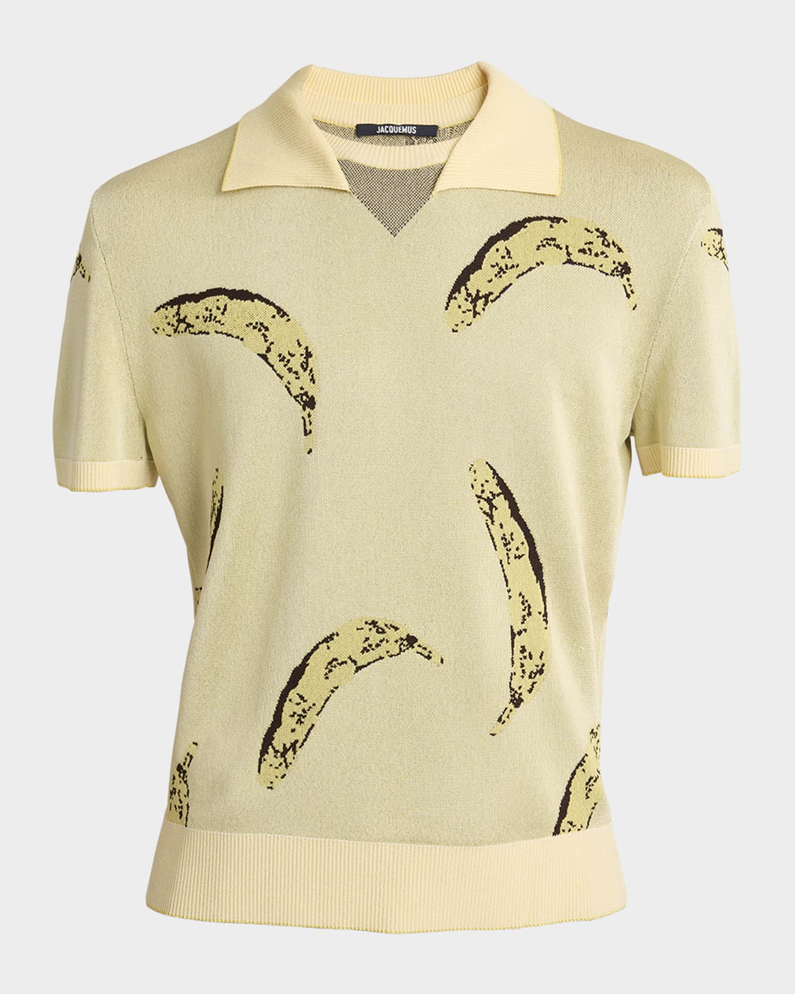 Men's Marino Banana Jacquard Polo Shirt 0