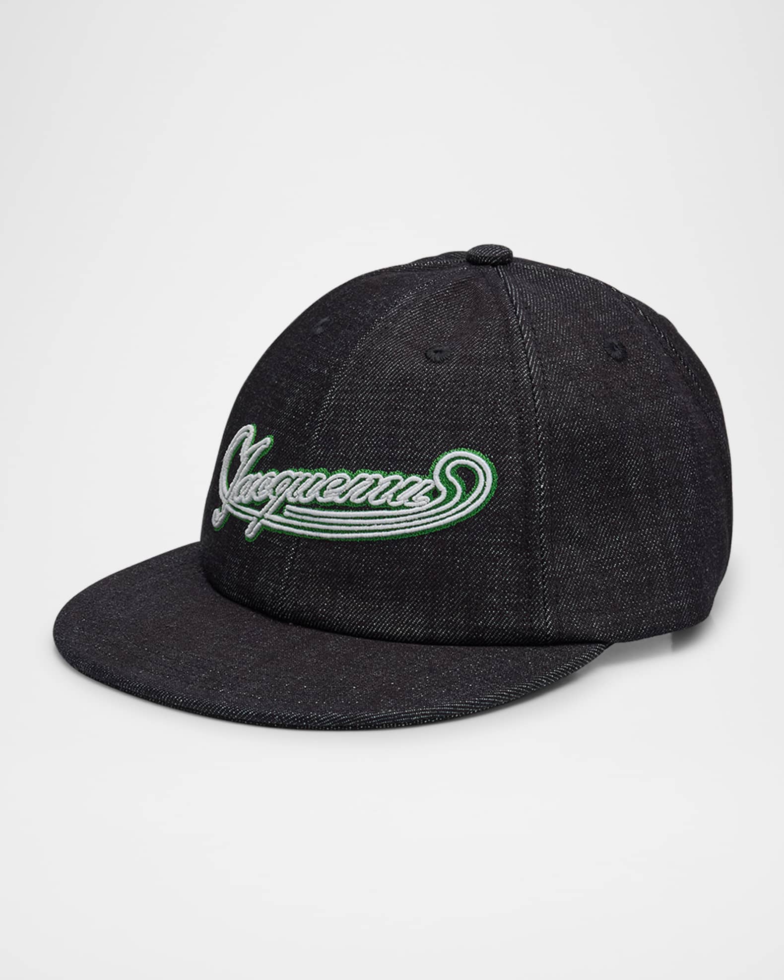 Jacquemus Men's Denim Logo Baseball Cap | Neiman Marcus