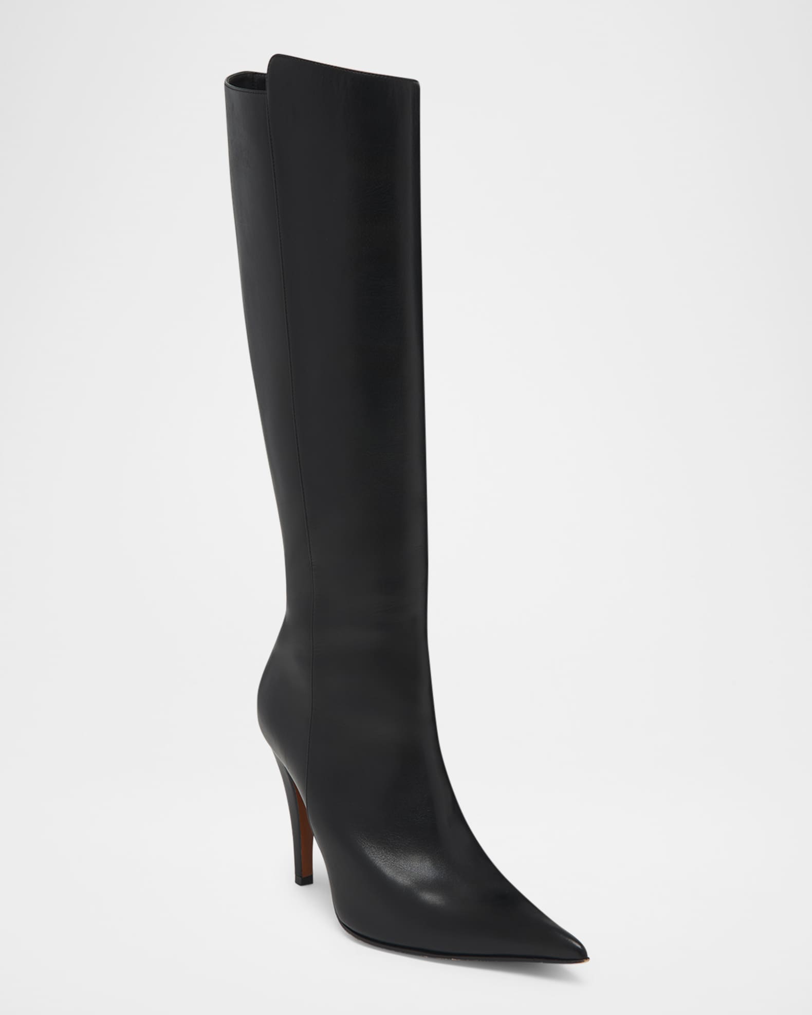 Leather Stiletto Tall Boots 1