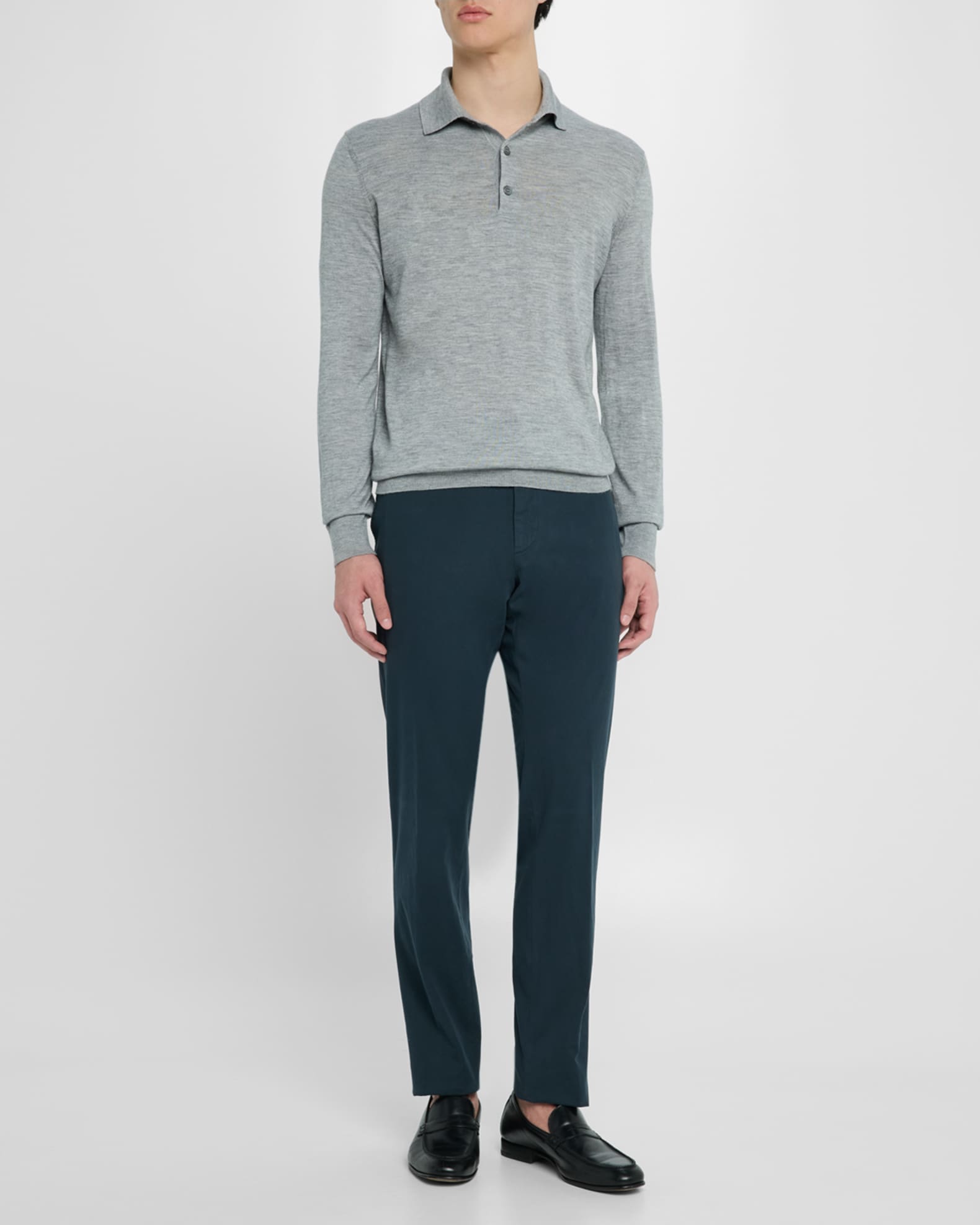 Men's Straight Fit Flat-Front Pants 1