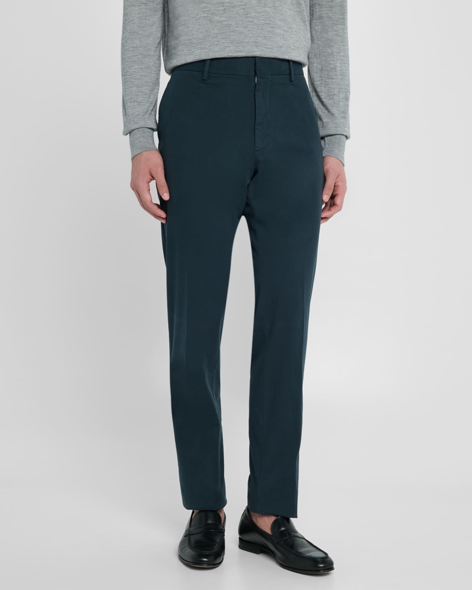 ワコマリア Zegna / STRAIGHT FIT TROUSERS M ZEGNA Men's Straight Fit Flat-Front Pants | Neiman Marcus