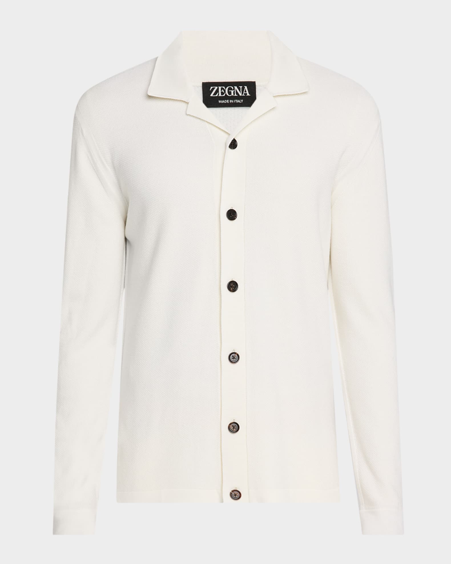 Men's Wool Knit Sport Shirt 0