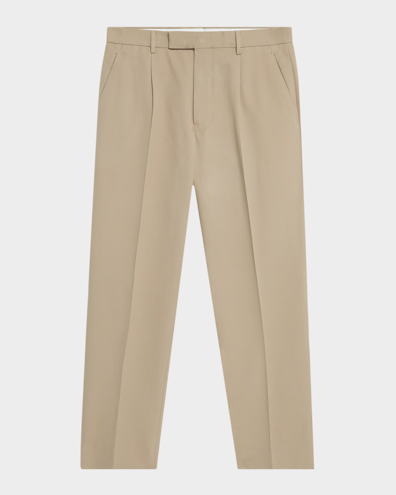 ZEGNA Men's Pleated Cotton-Wool Pants | Neiman Marcus