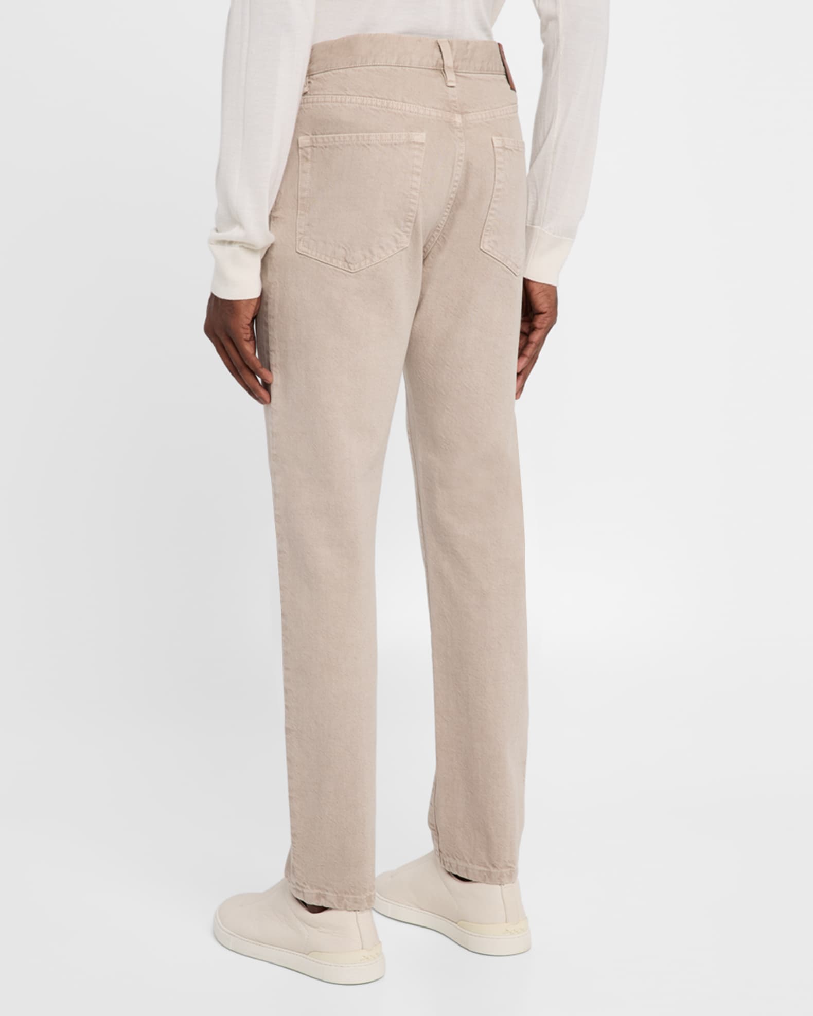 SPRINGFIELD Pantaloni Uomo Slim Fit - 5 Tasche, Tessuto Lavato, White Print, Taglia 38