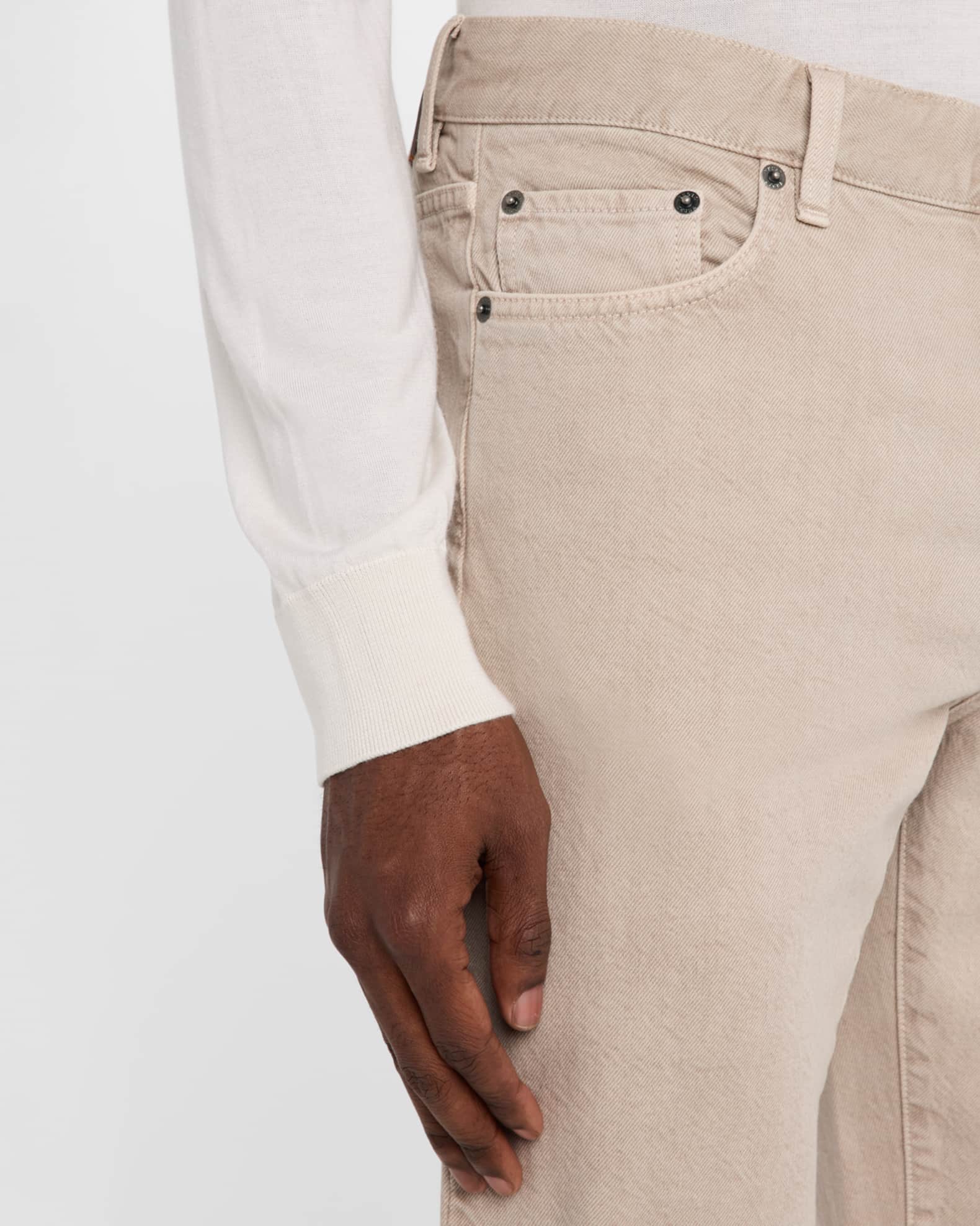 SPRINGFIELD Pantaloni Uomo Slim Fit - 5 Tasche, Tessuto Lavato, White Print, Taglia 38