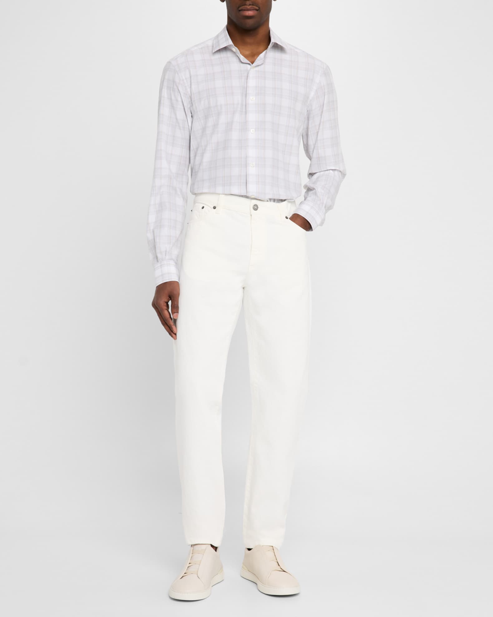Men's Cotton Plaid Sport Shirt 1