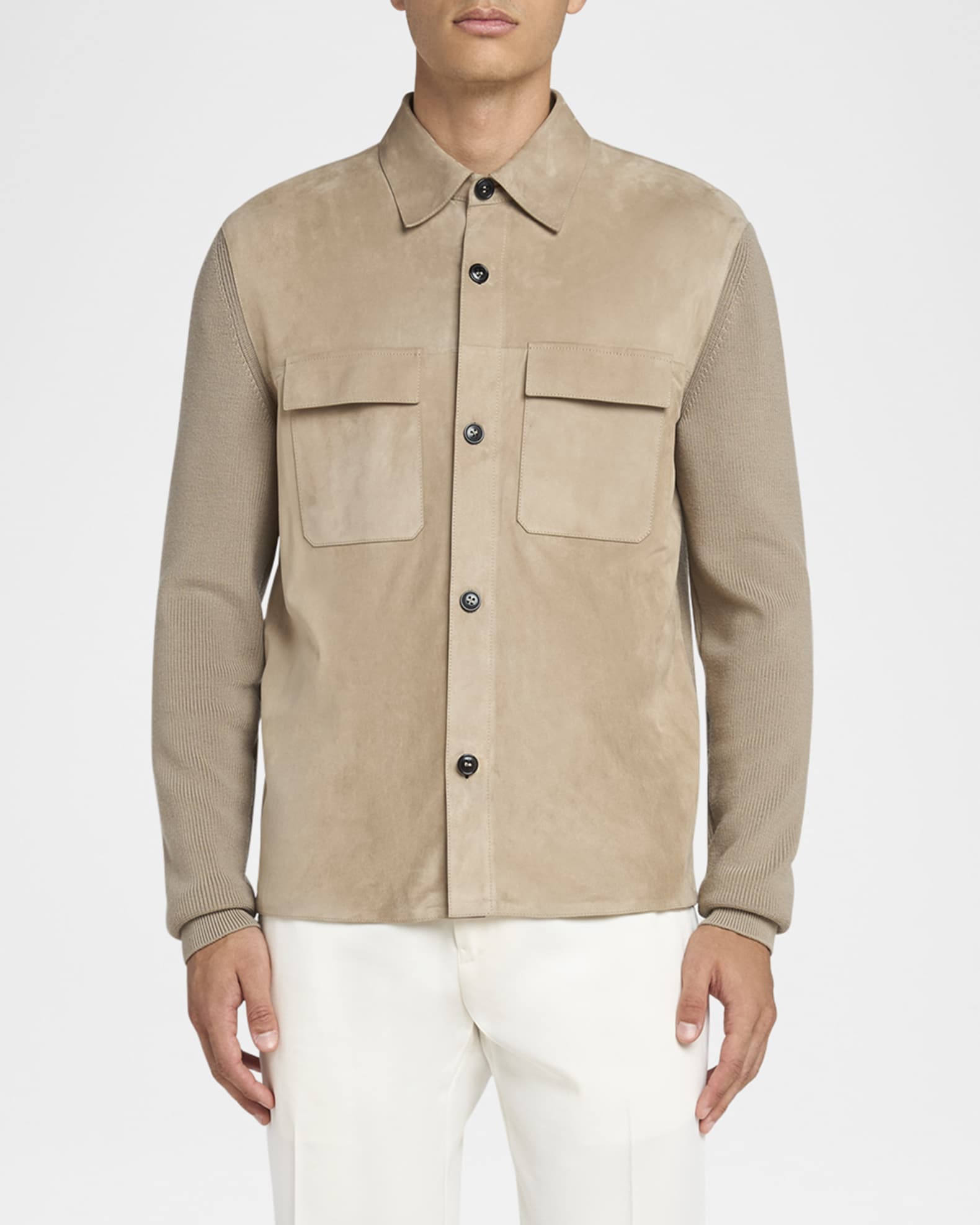Men's Suede Knit Hybrid Jacket 1