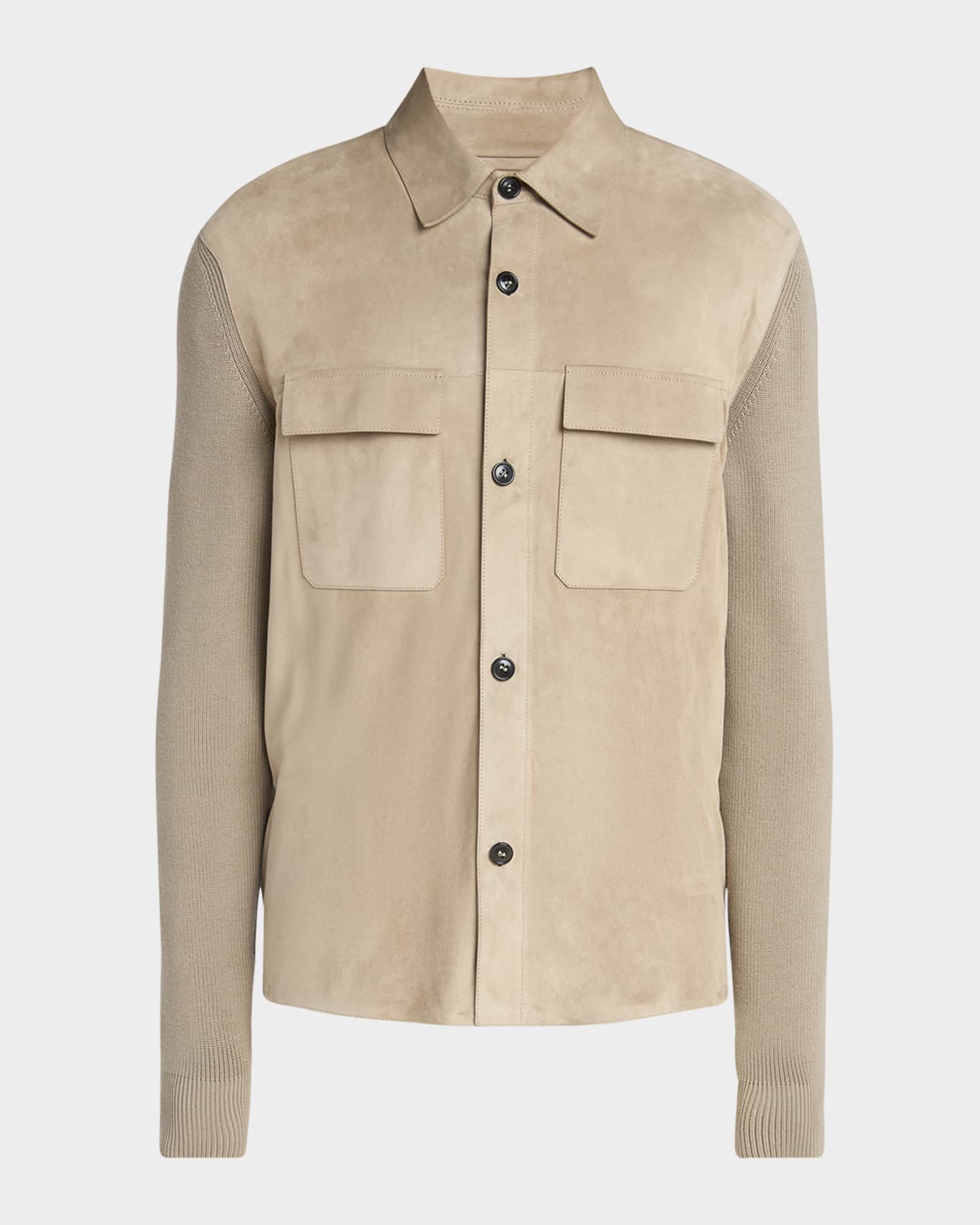 Men's Suede Knit Hybrid Jacket 0