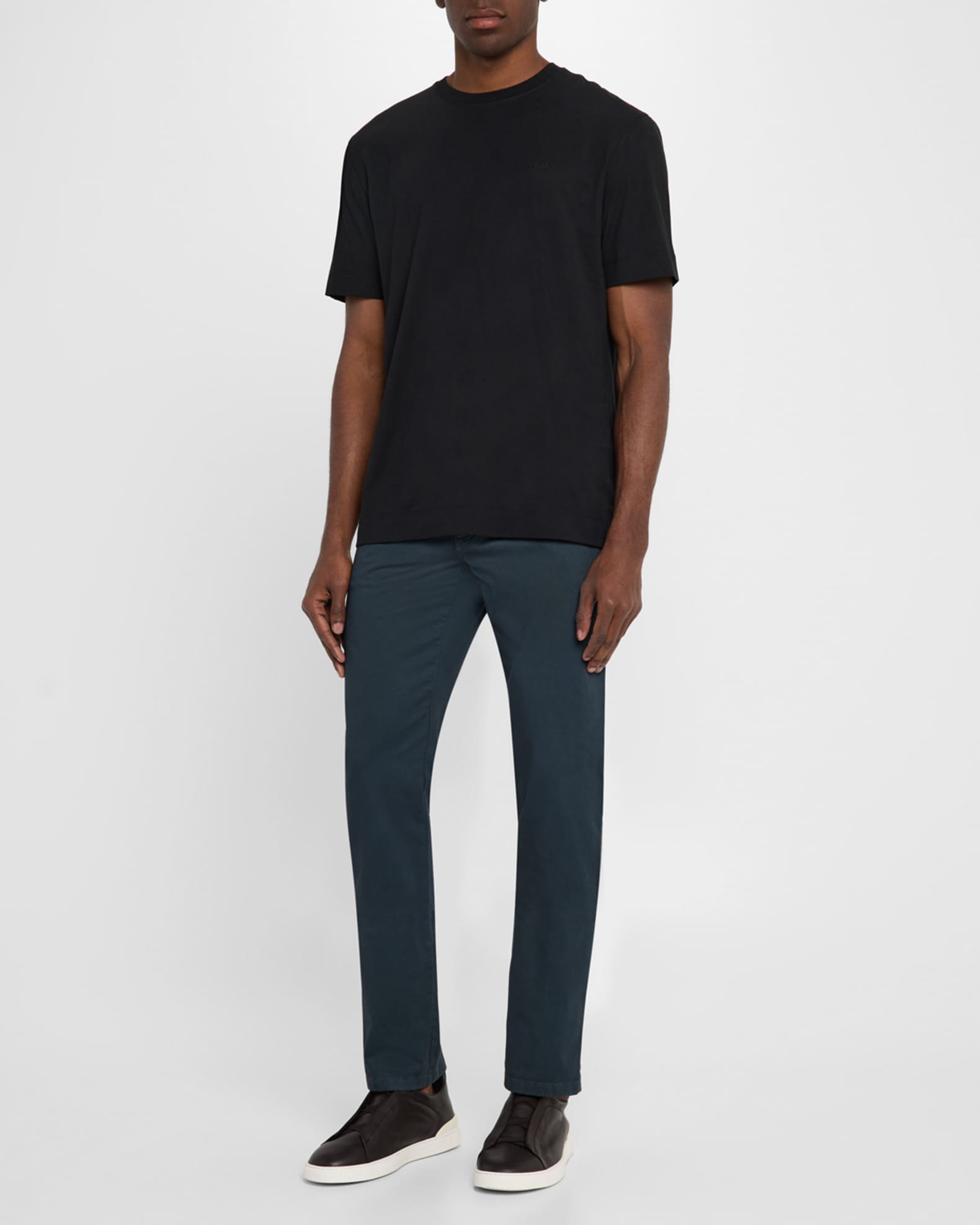 ZEGNA Men's Cotton Crewneck T-Shirt | Neiman Marcus