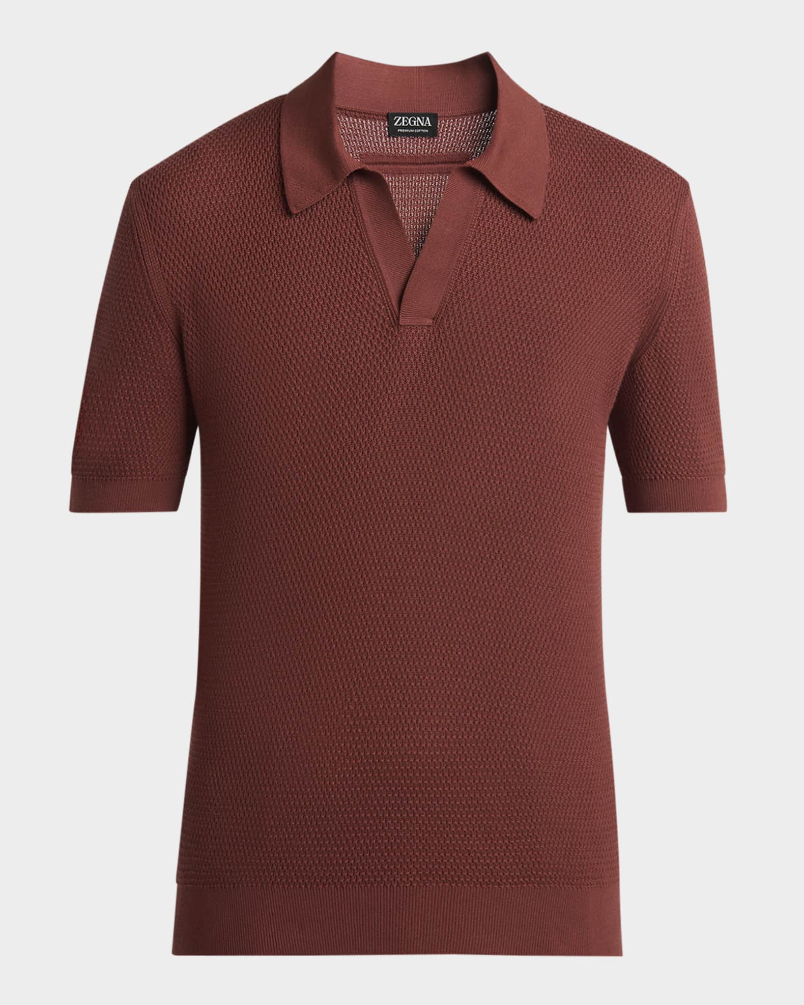Men's Textured Johnny Polo Sweater 0