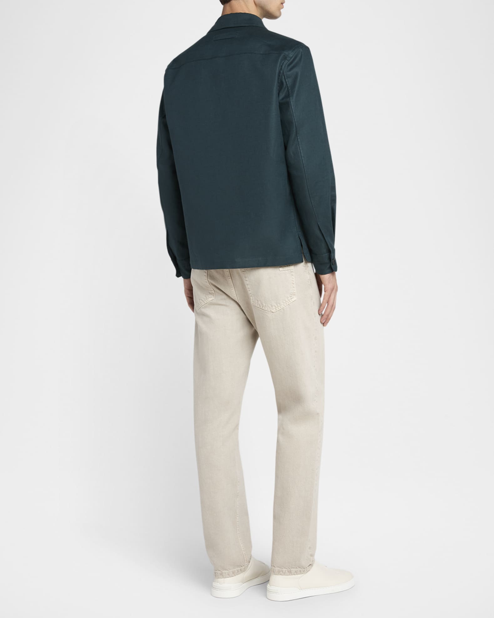 ZEGNA Men's Oasi Linen Overshirt | Neiman Marcus