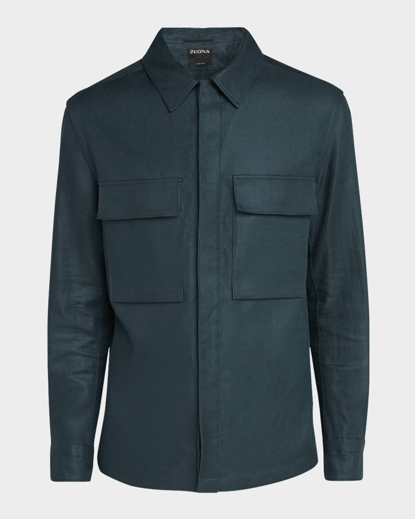 ZEGNA Men's Oasi Linen Overshirt | Neiman Marcus
