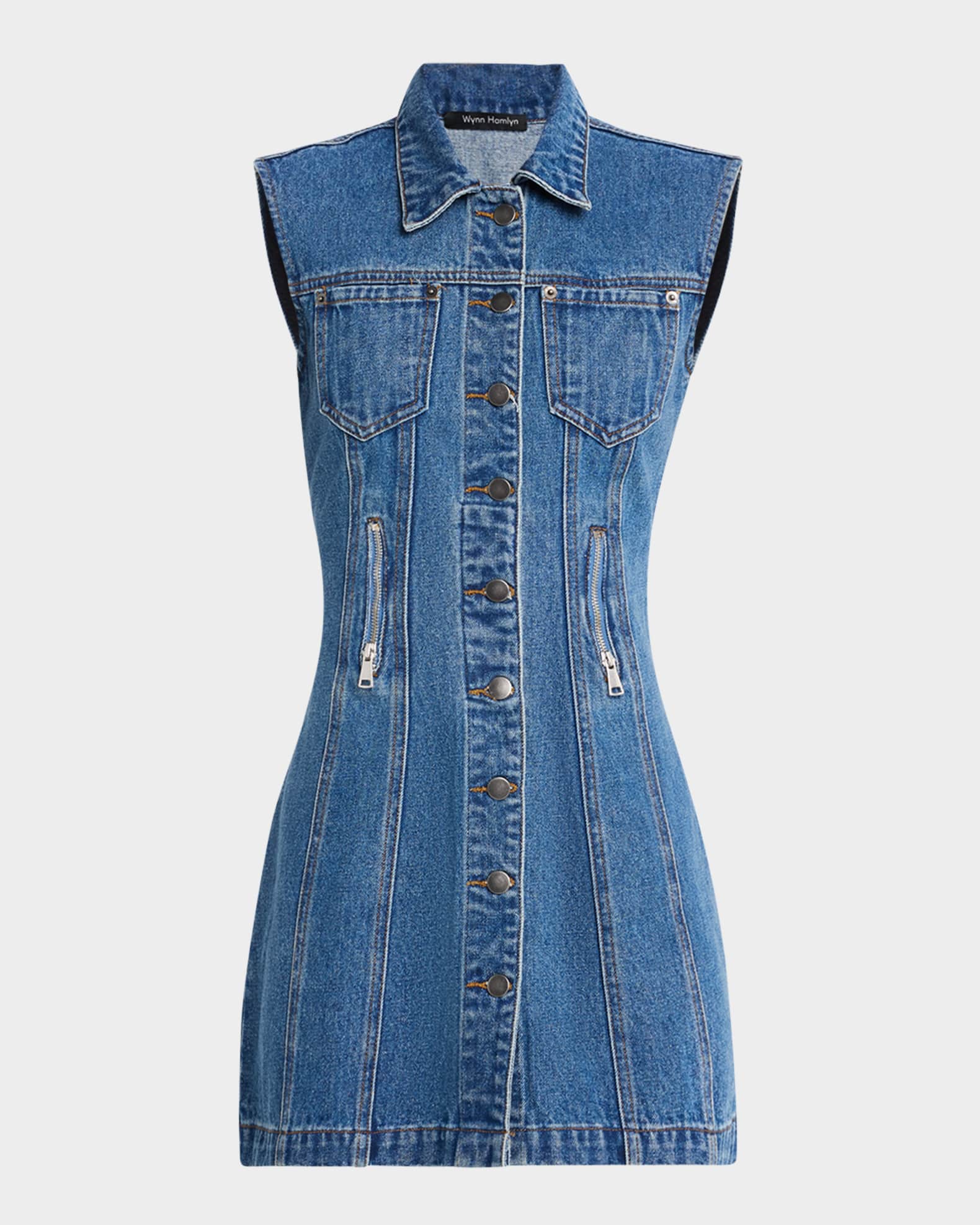 Denim Mini Dress 0