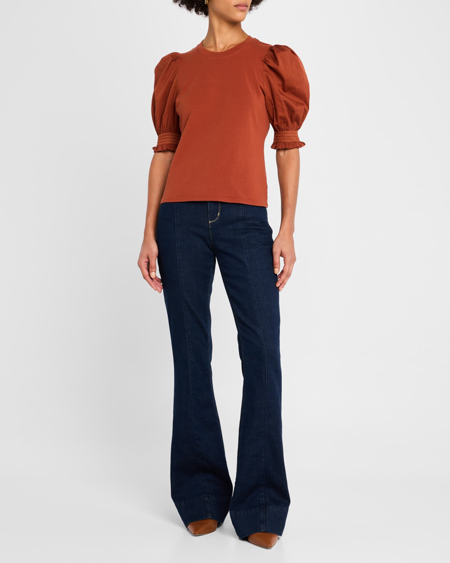 Esme - Puff Sleeves Pull-Over Sweater