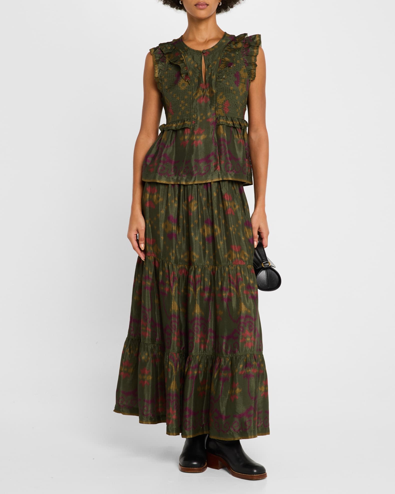Maura Ikat Maxi Skirt 1