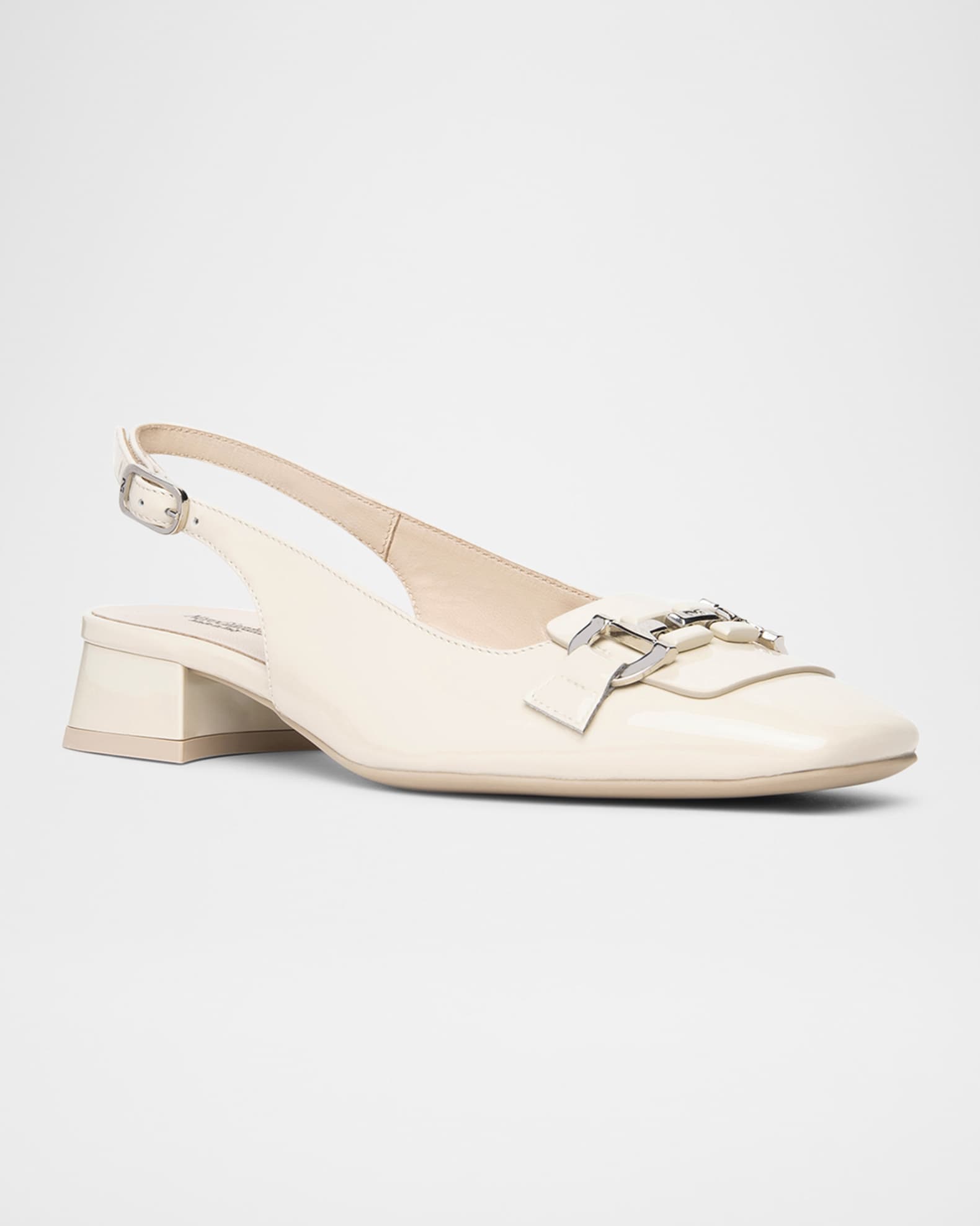 Patent Leather Horsebit Slingback Pumps 1