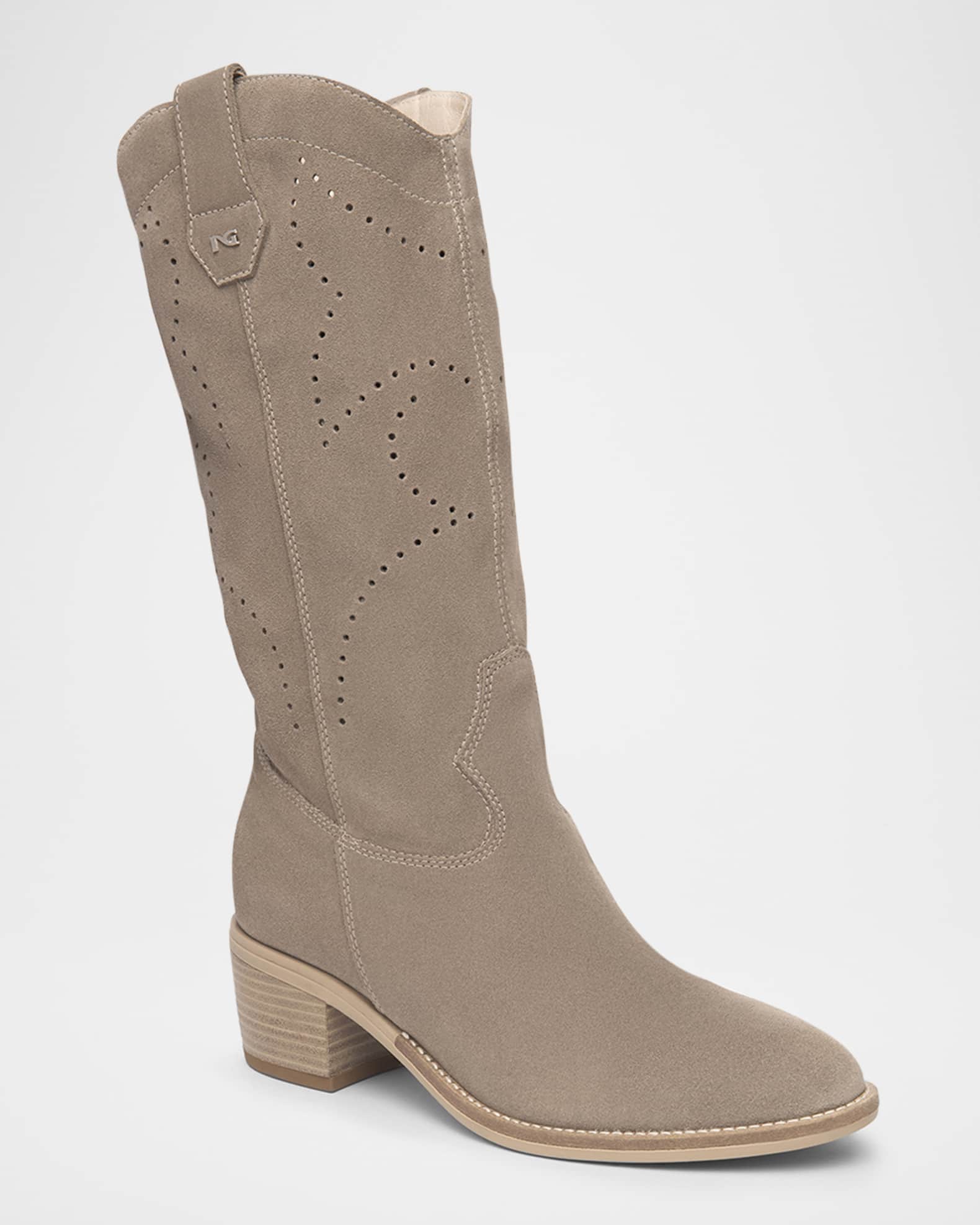 Suede Western Boots 1