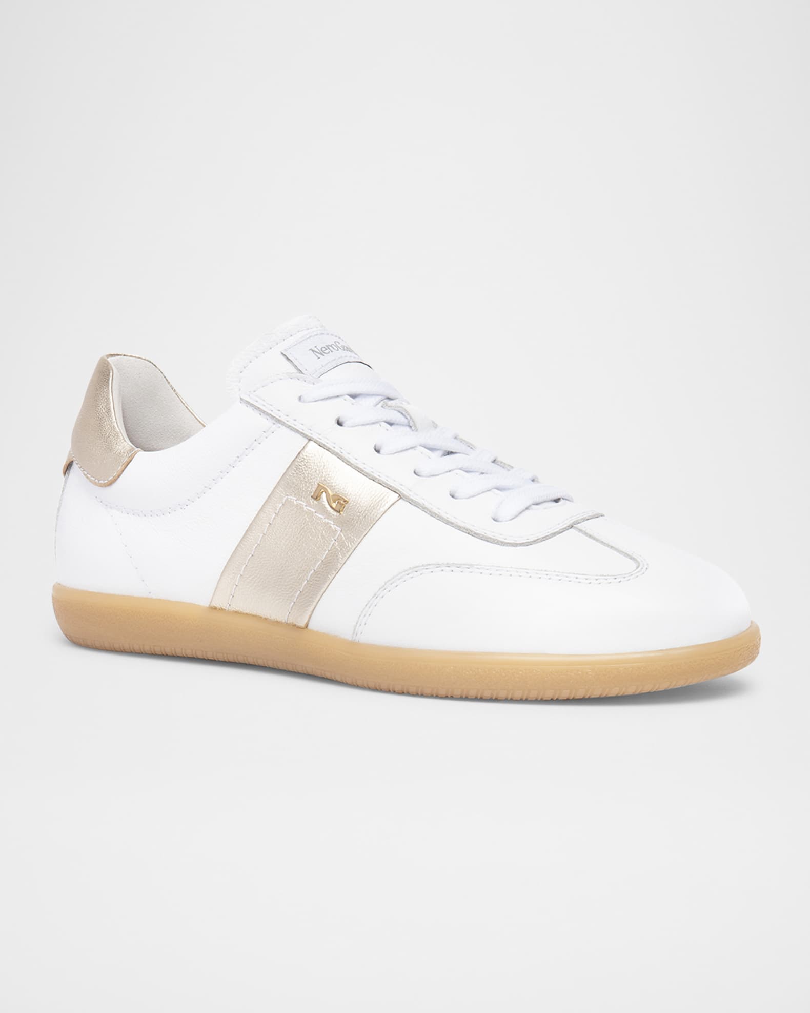 Bicolor Leather Low-Top Tennis Sneakers 1
