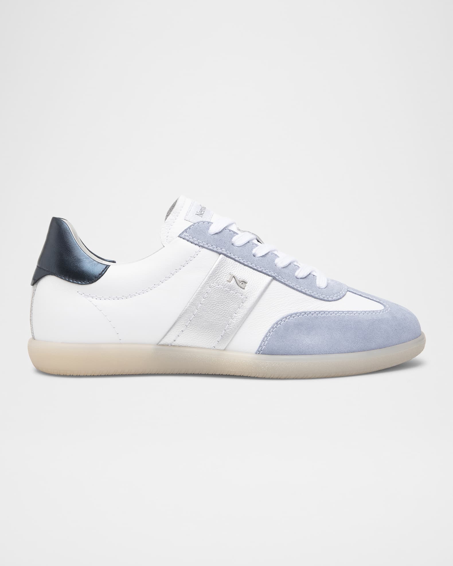 Mixed Leather Low-Top Tennis Sneakers 0