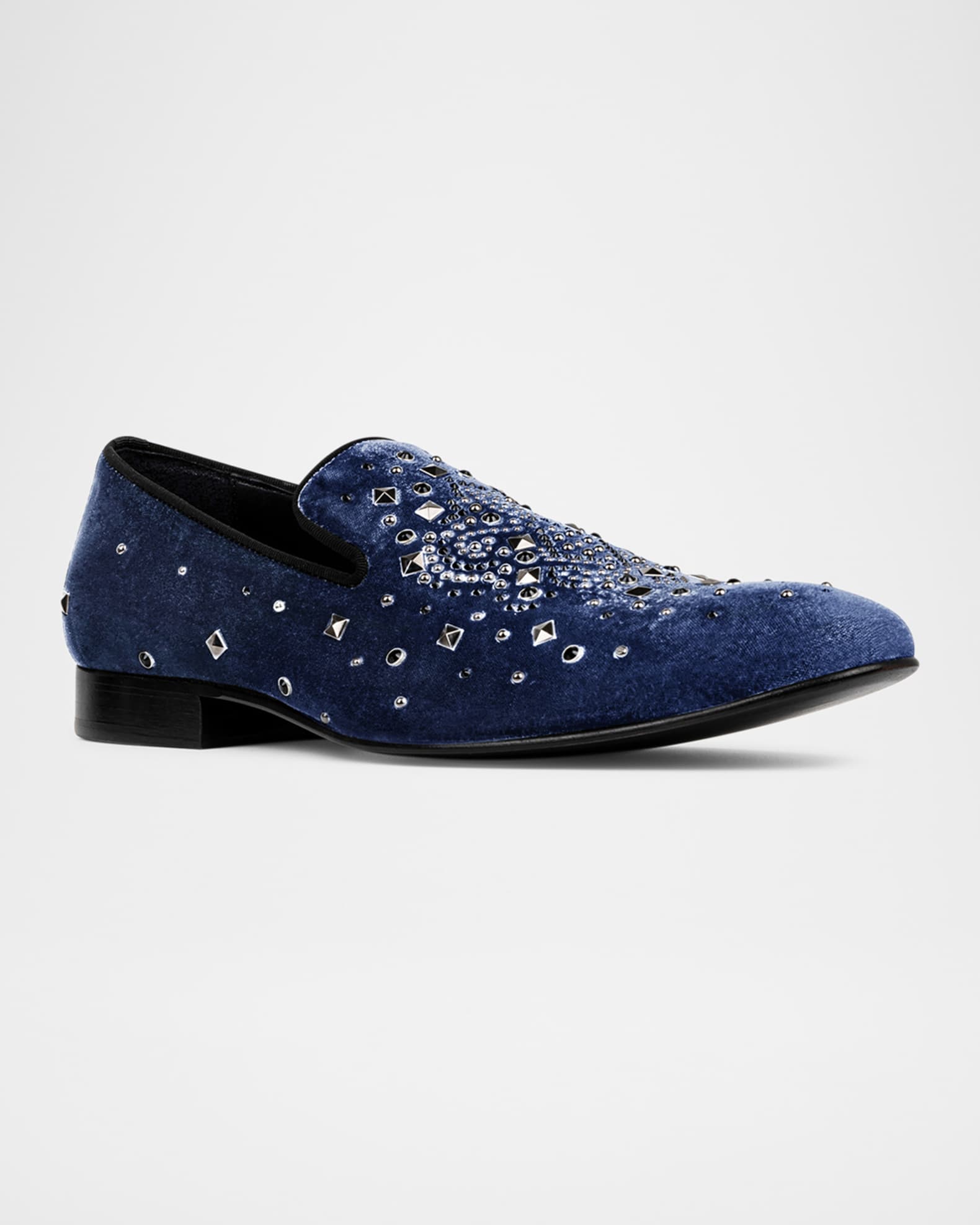 Men's Spencer Velvet Rhinestone Loafers 1