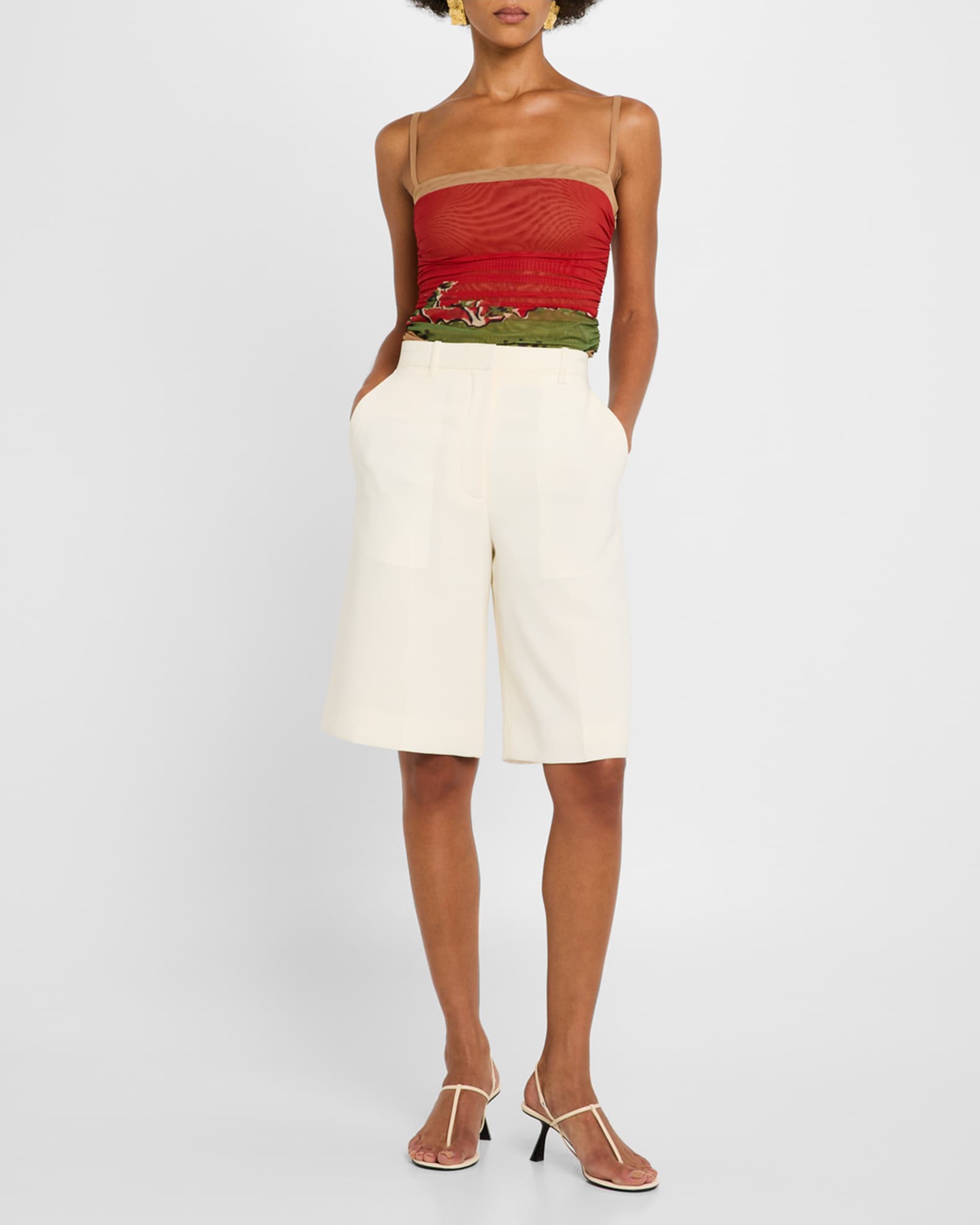 Caterina Ruched Cami - Cacao