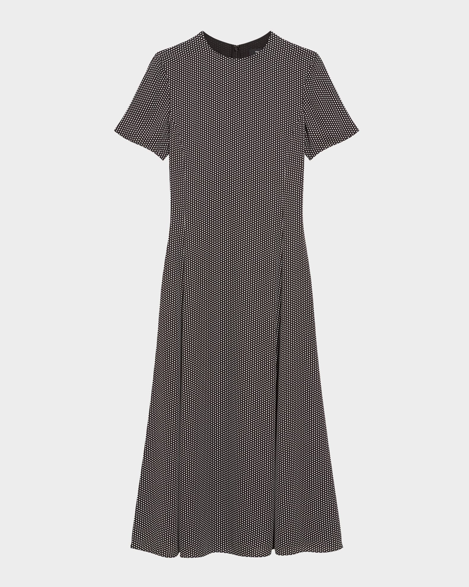 Short Sleeve Flared Midi Dress