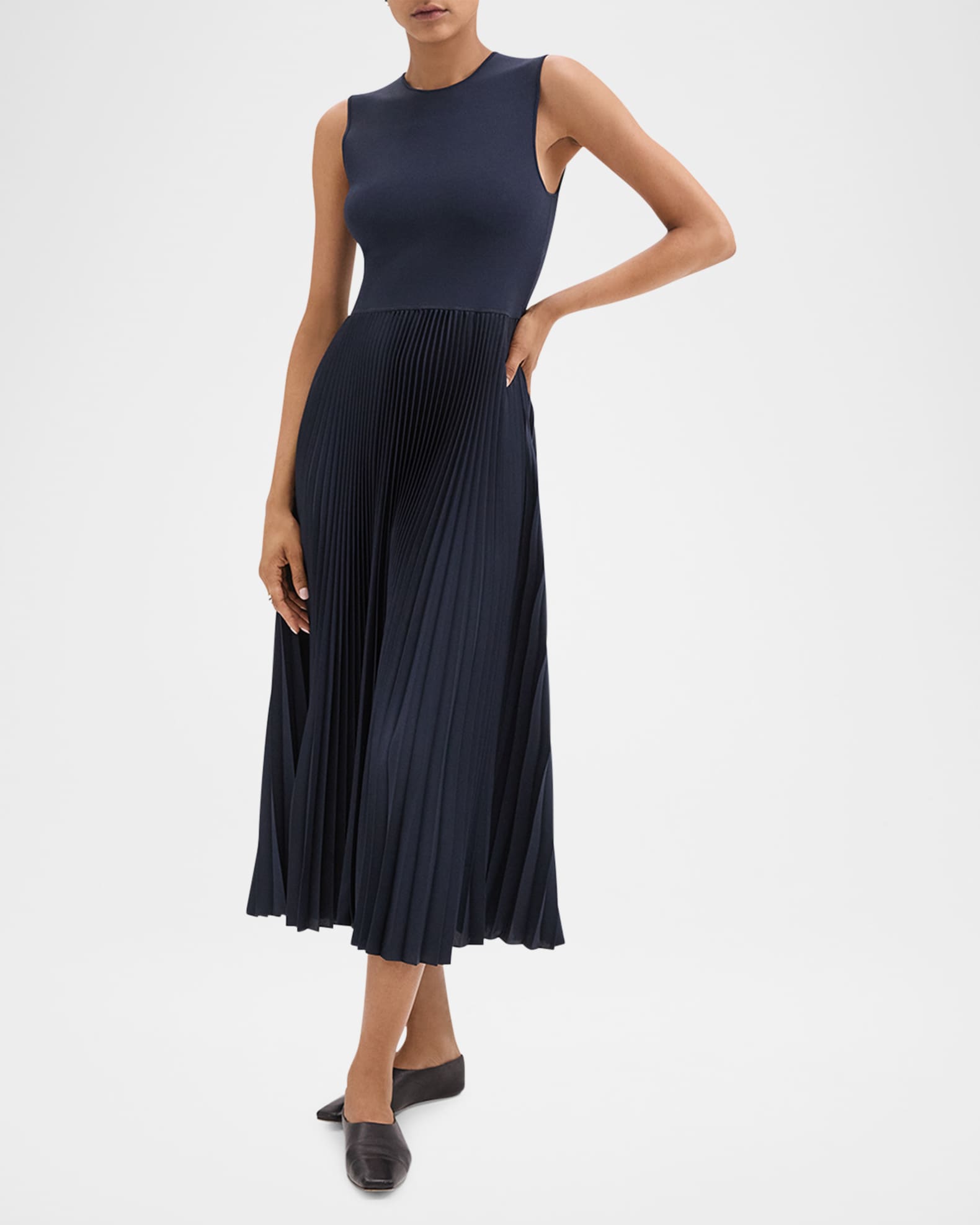 Combo Satin Pleated Dress 1