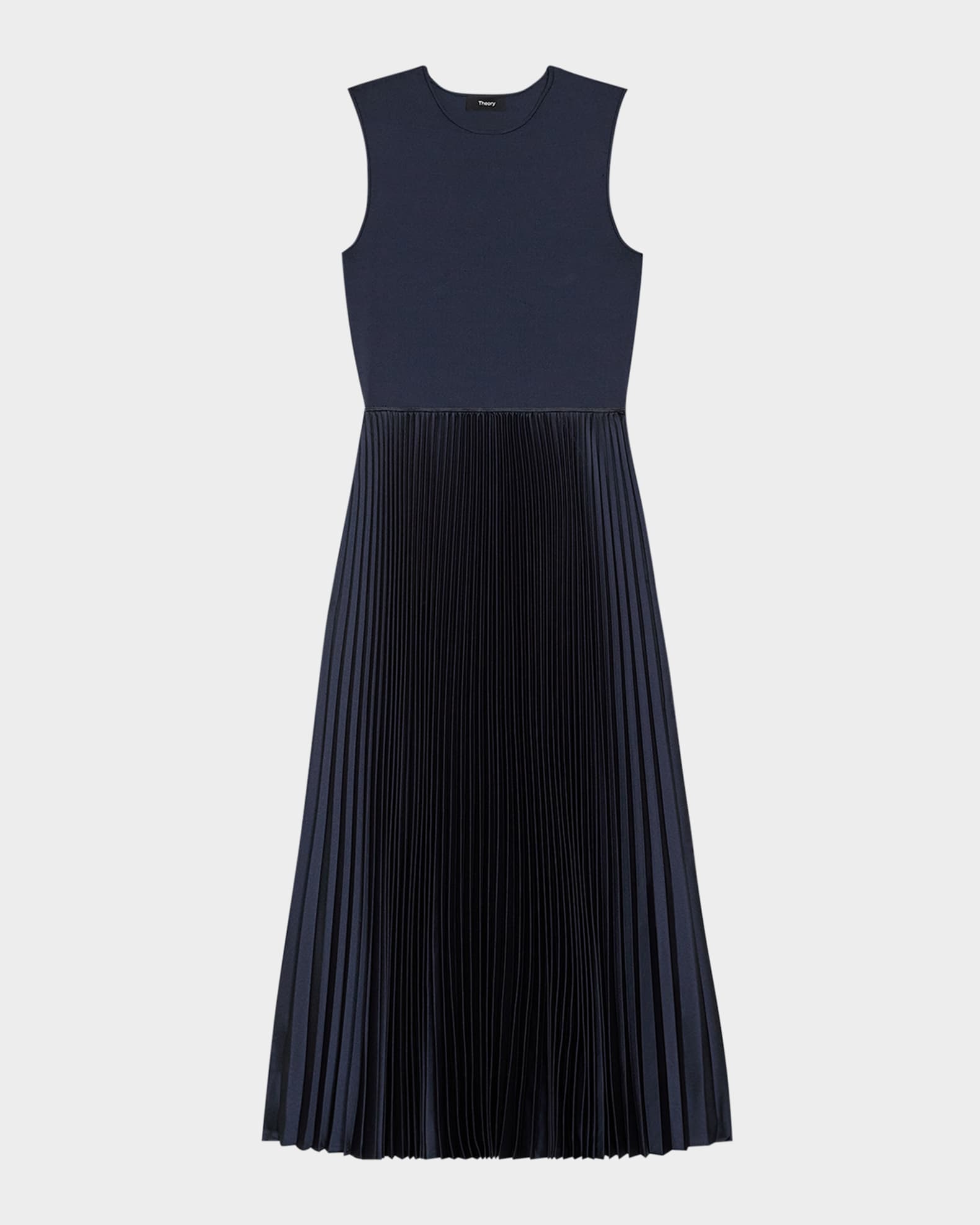 Combo Satin Pleated Dress 0