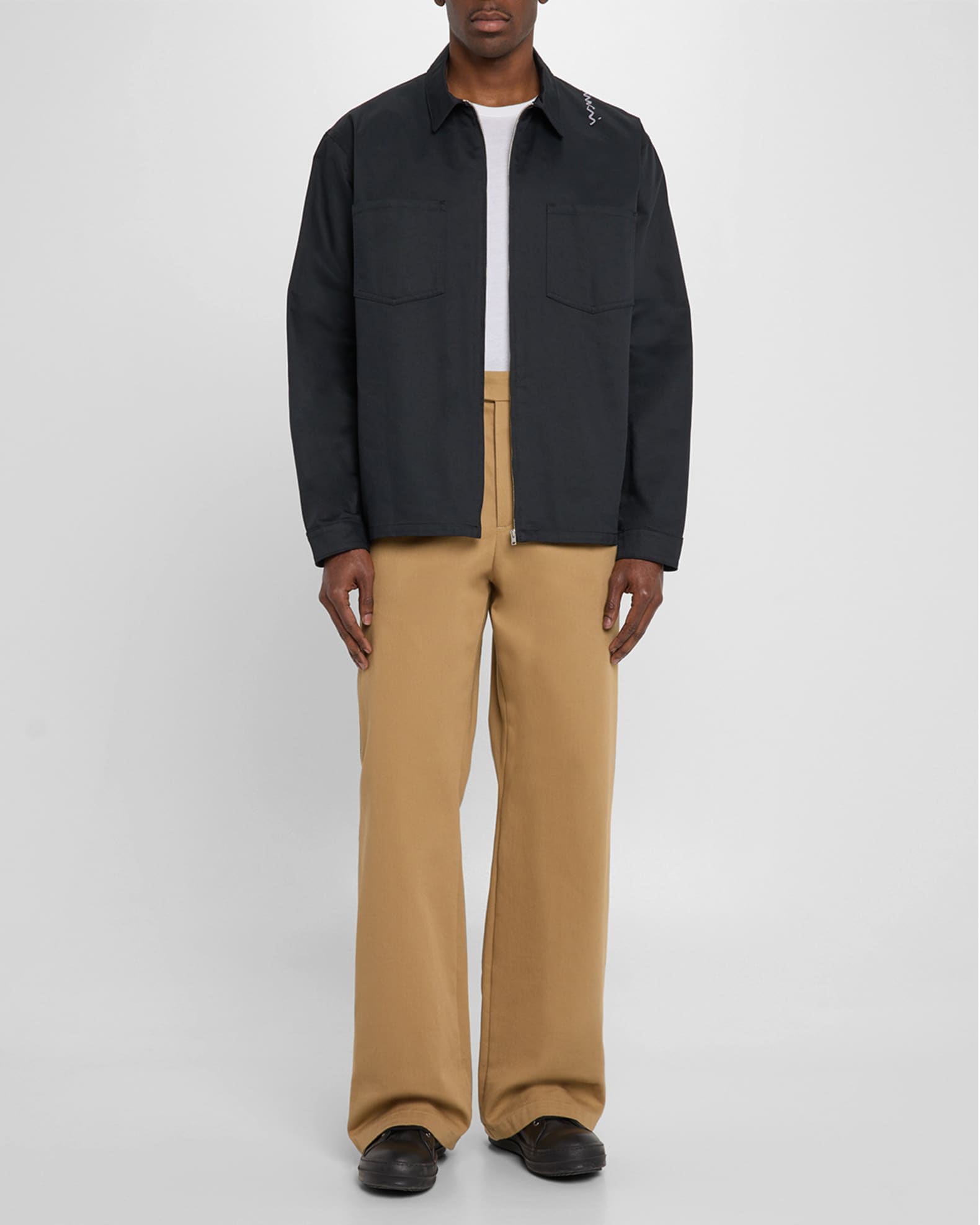 Men's Boxy Mending Logo Overshirt 1