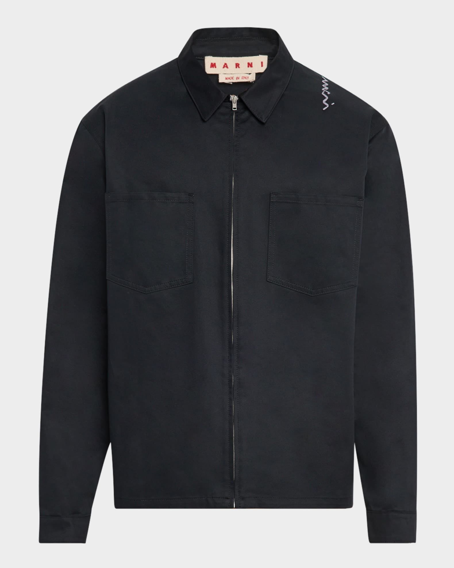 Men's Boxy Mending Logo Overshirt 0