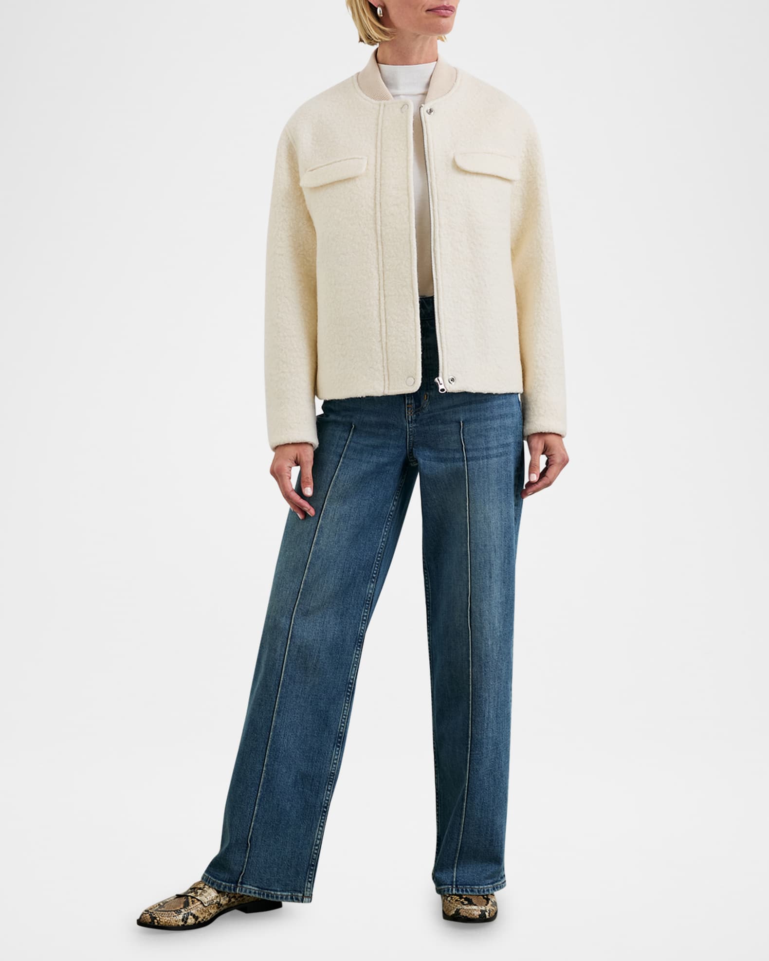 Kinsley Boucle Bomber Jacket 1