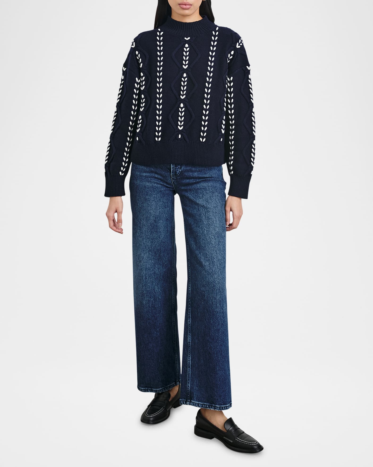 Tori Ribbed Wool-Blend Sweater 1