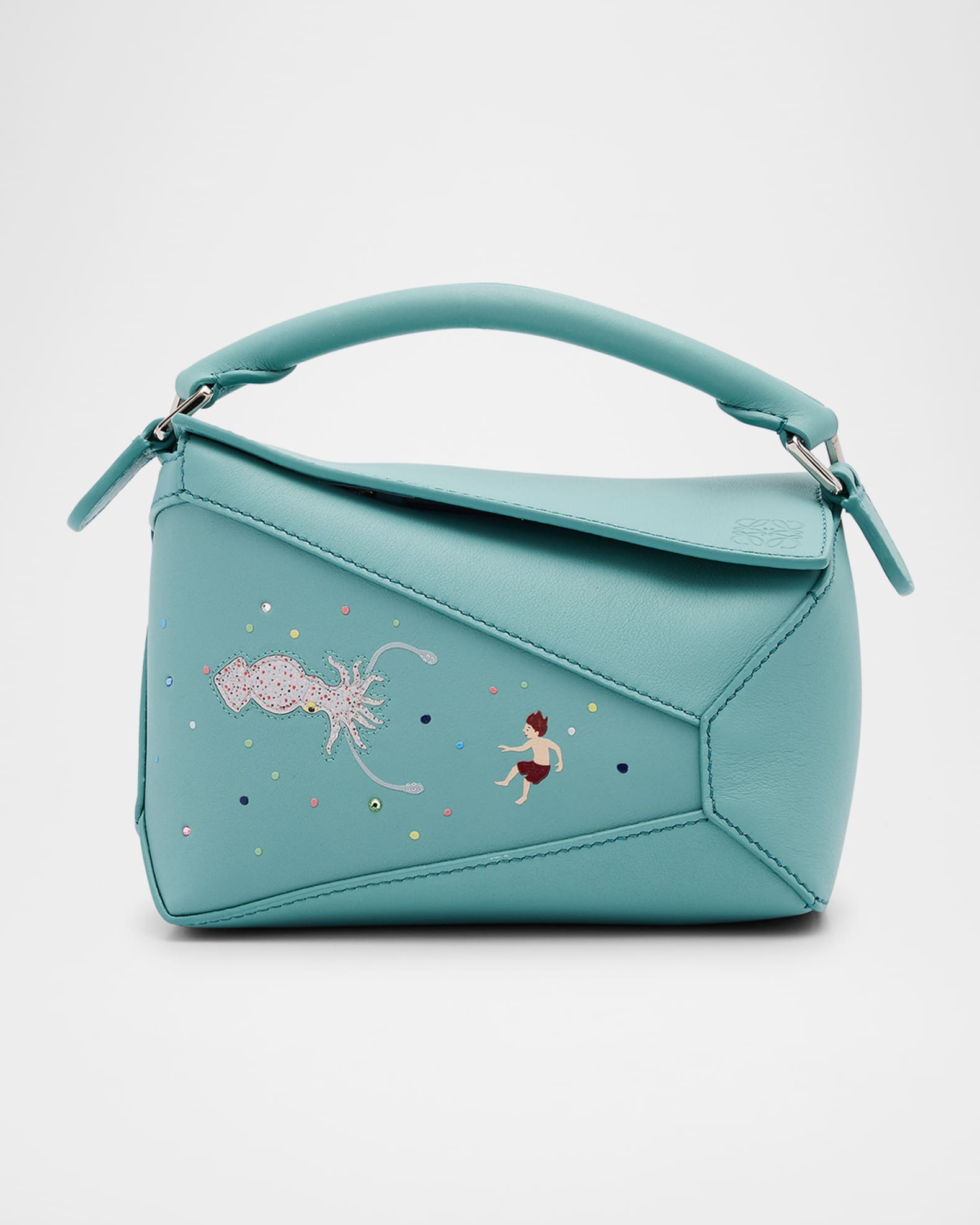 Loewe x Sunna Fujita Puzzle Edge Mini Squid-Print Shoulder