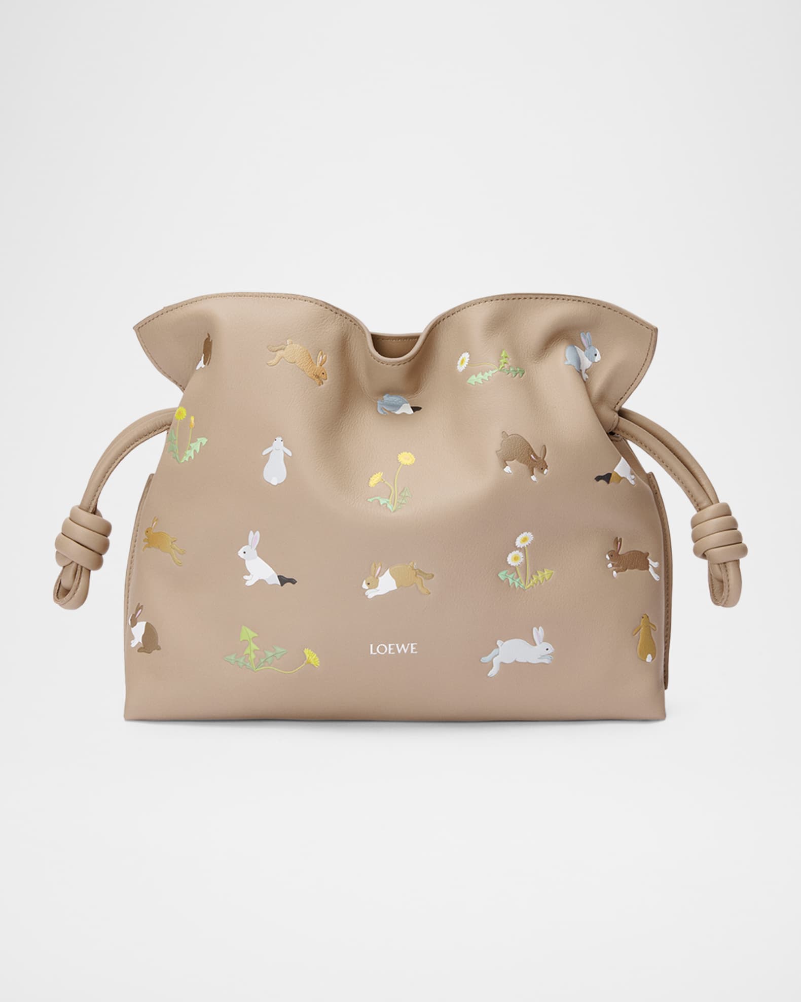 Loewe x Suna Fujita Flamenco Bunnies Printed Clutch Bag Neiman Marcus