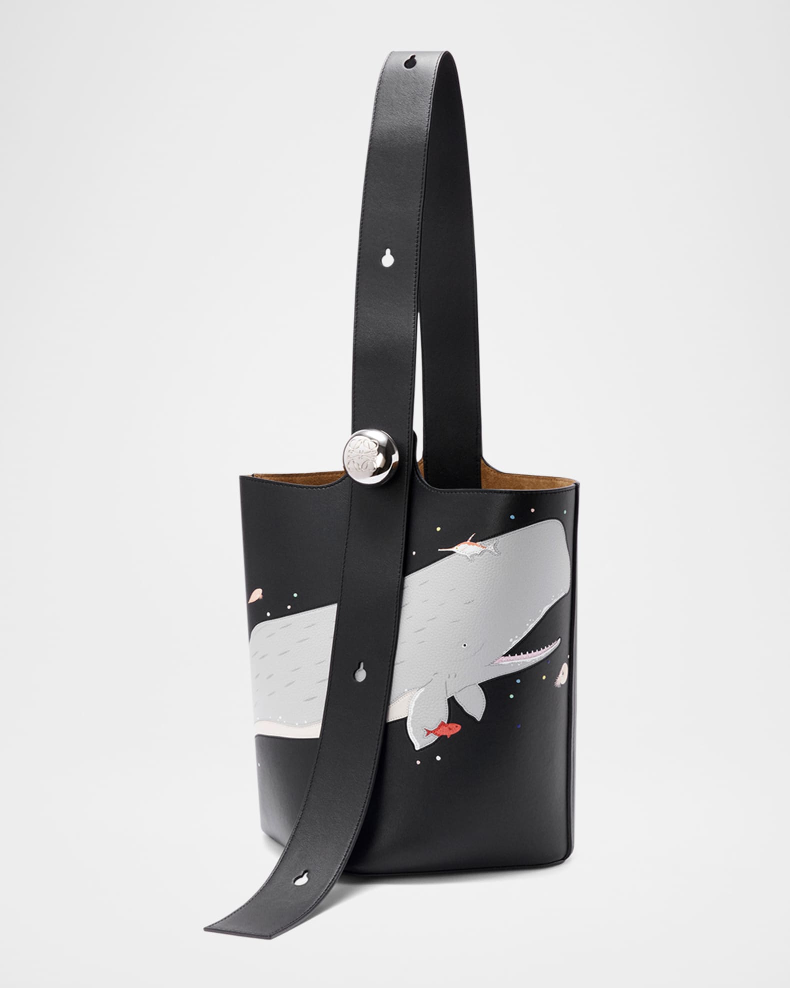 x Suna Fujita Pebble Medium Whale Bucket Bag in Napa Leather