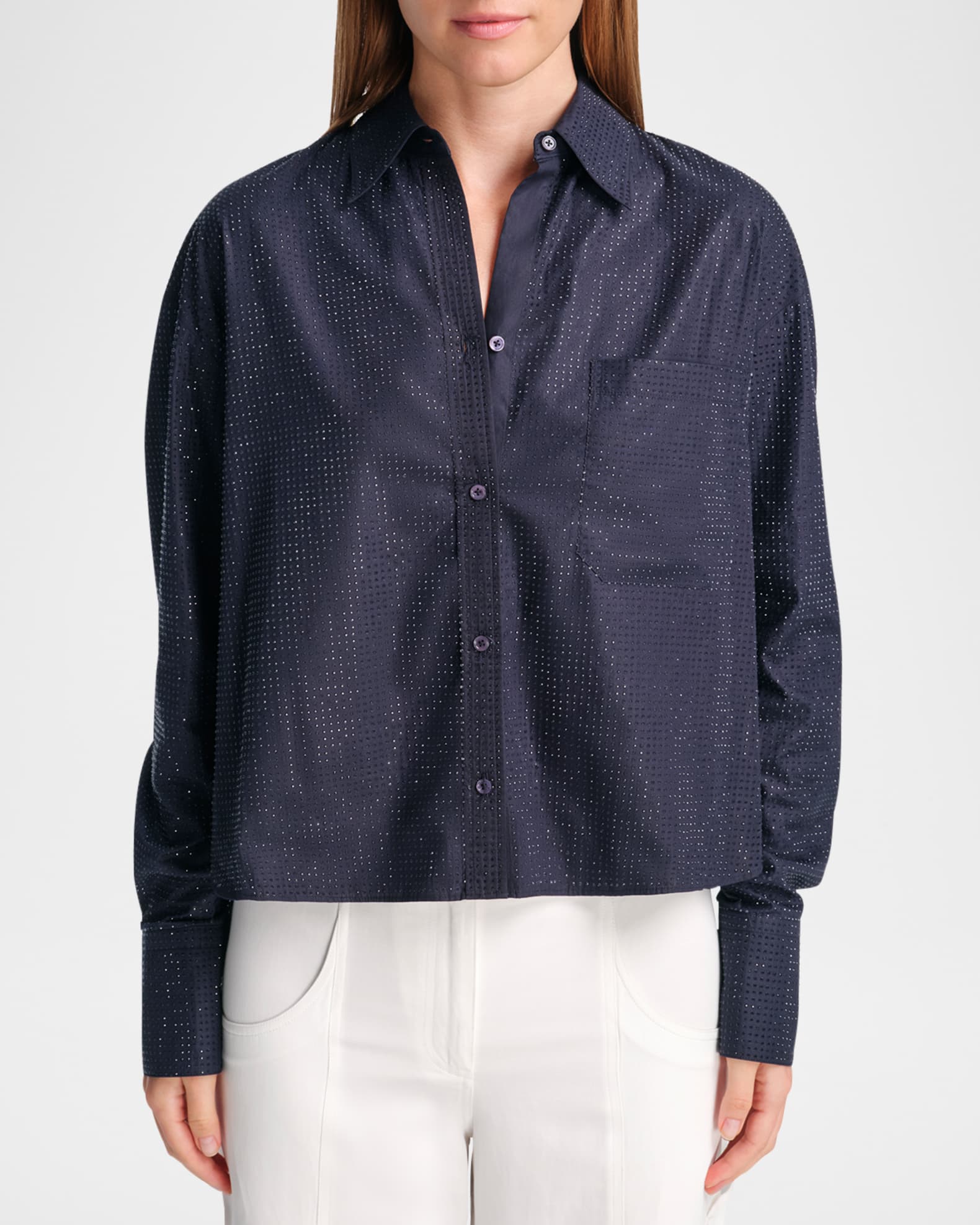 Average Joe Embellished Button-Front Shirt 1