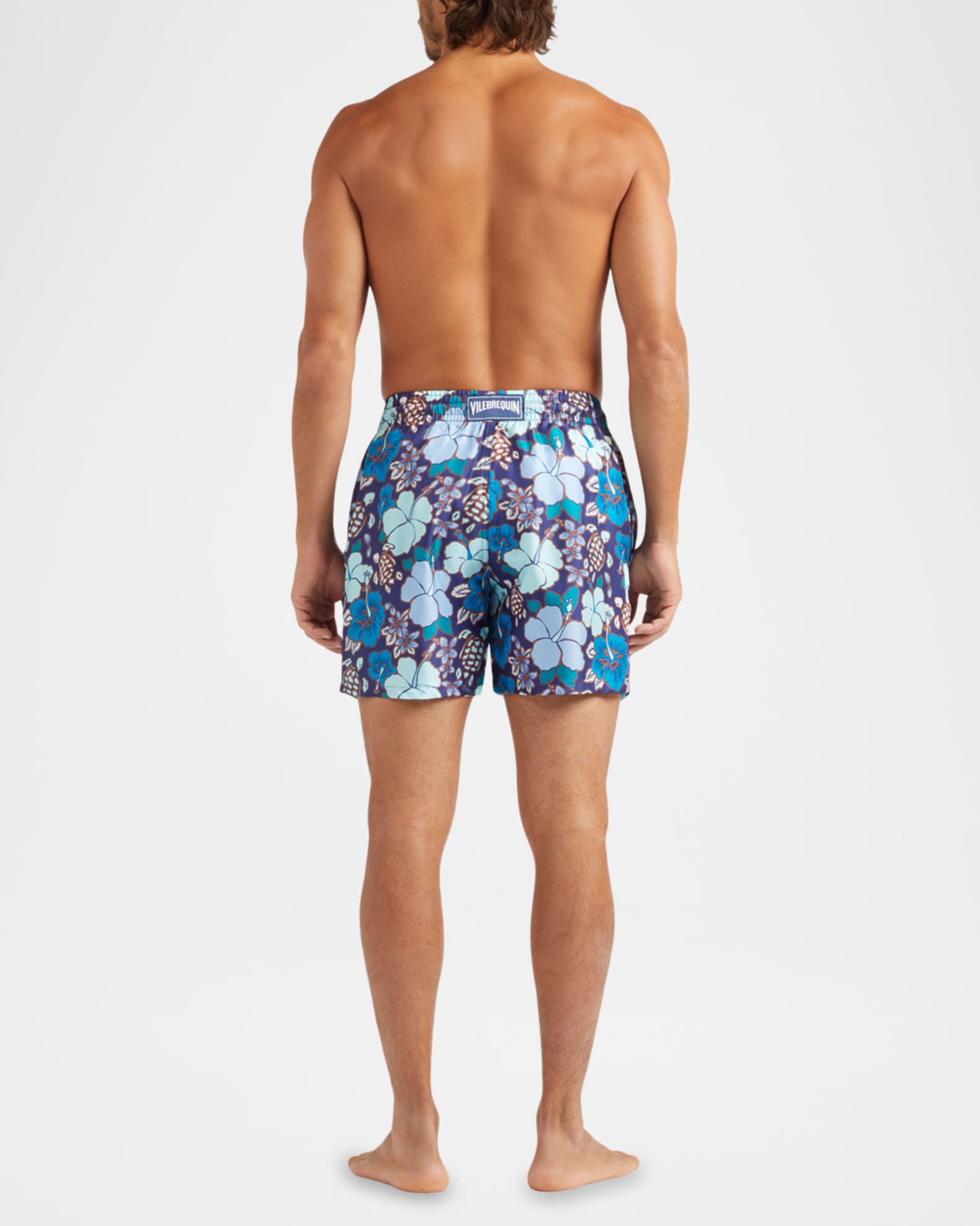 Men's Floral Turtle Swim Shorts - Thumbnail 2