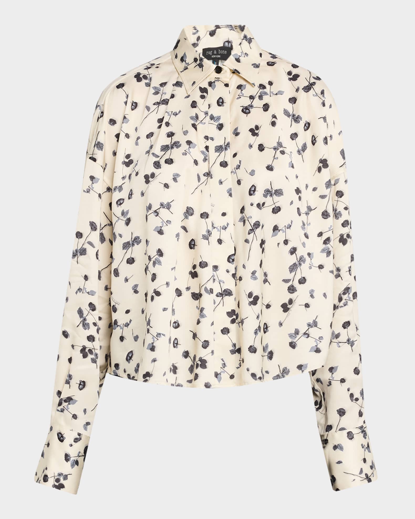 Martha Floral Satin Shirt 0