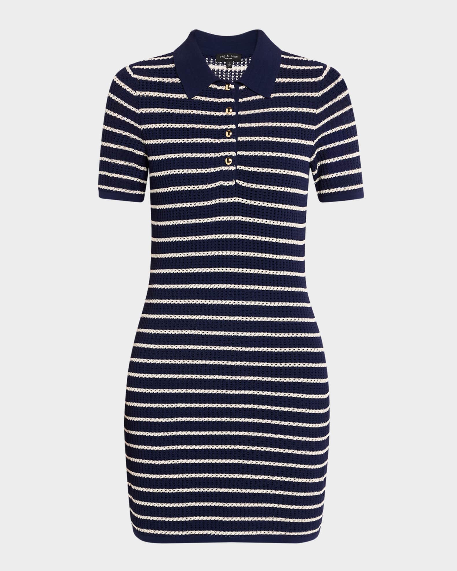Viola Stripe Polo Dress 0