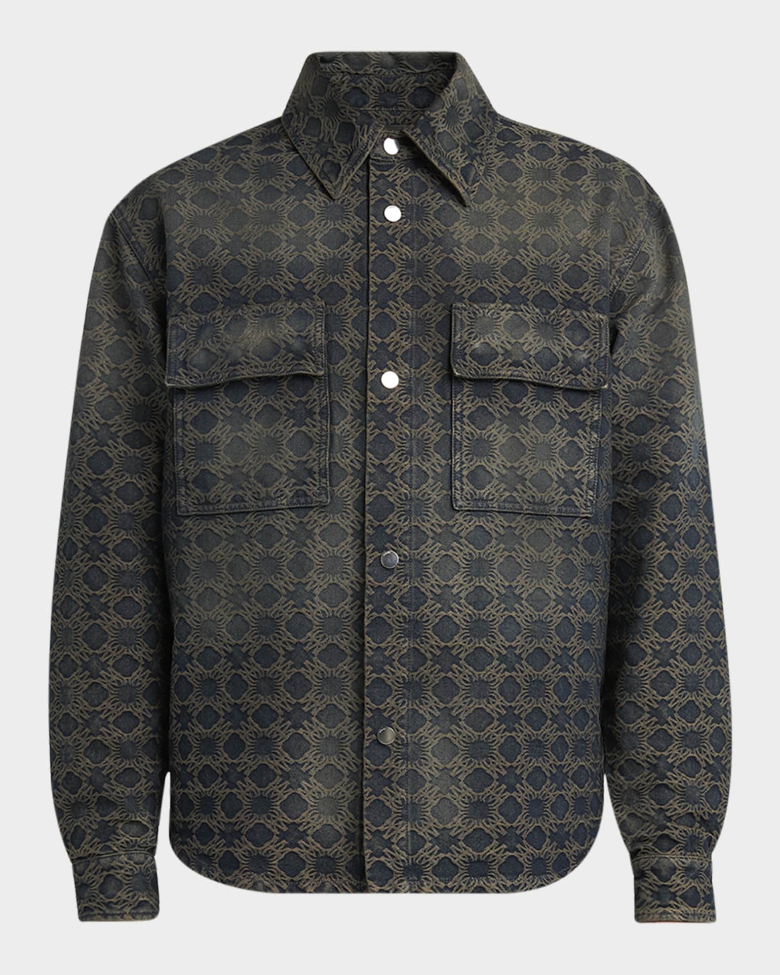 Amiri Men's MA Quad Jacquard Overshirt | Neiman Marcus Amiri Men's MA Quad Jacquard Overshirt | Neiman Marcus