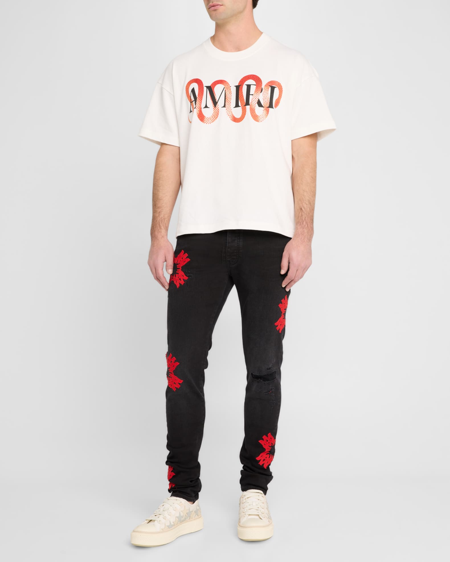 Men's MA Quad Applique Skinny Jeans 1