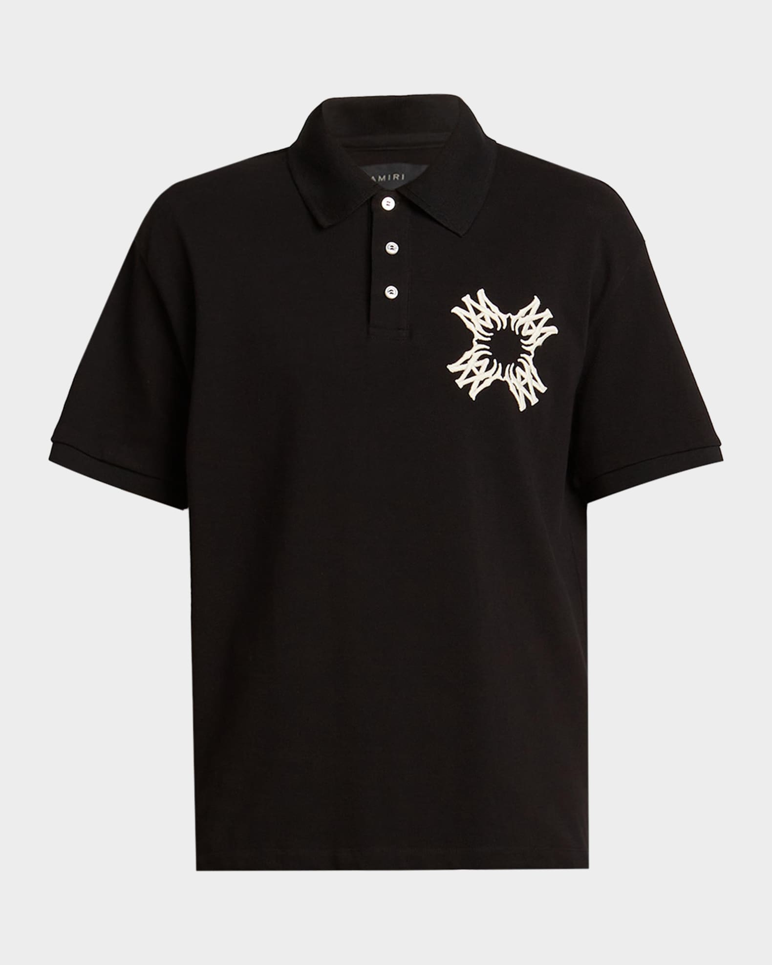 Amiri Men's Embroidered MA Quad Polo Shirt | Neiman Marcus