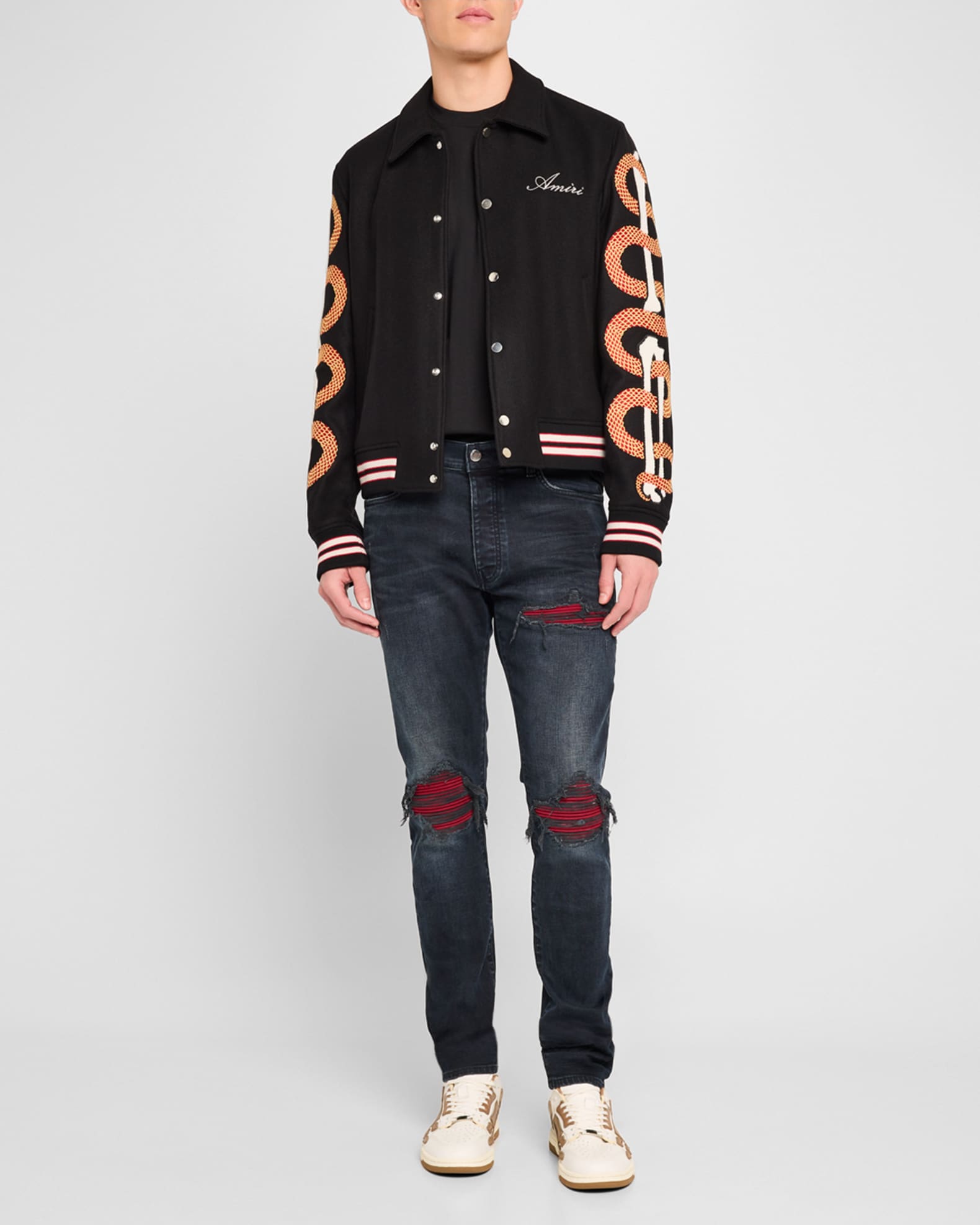 AMIRI Skel Top Low White Red White Men's - AW22MFS003-610