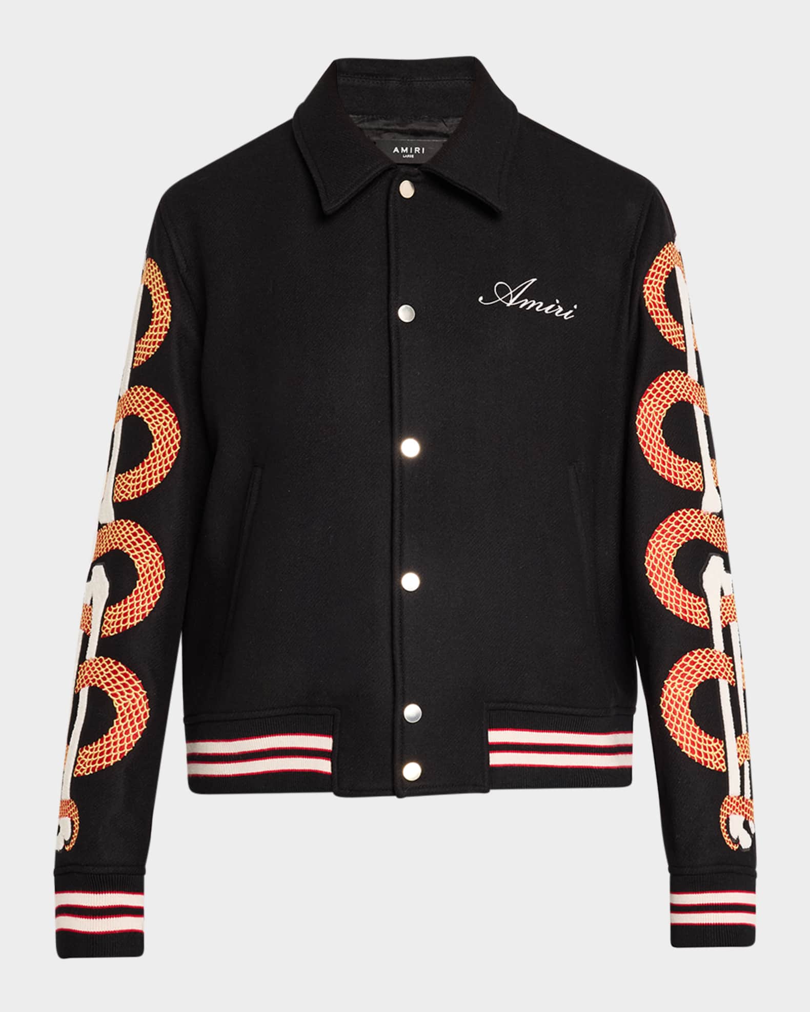 Amiri Men's Snake Bones Varsity Jacket | Neiman Marcus
