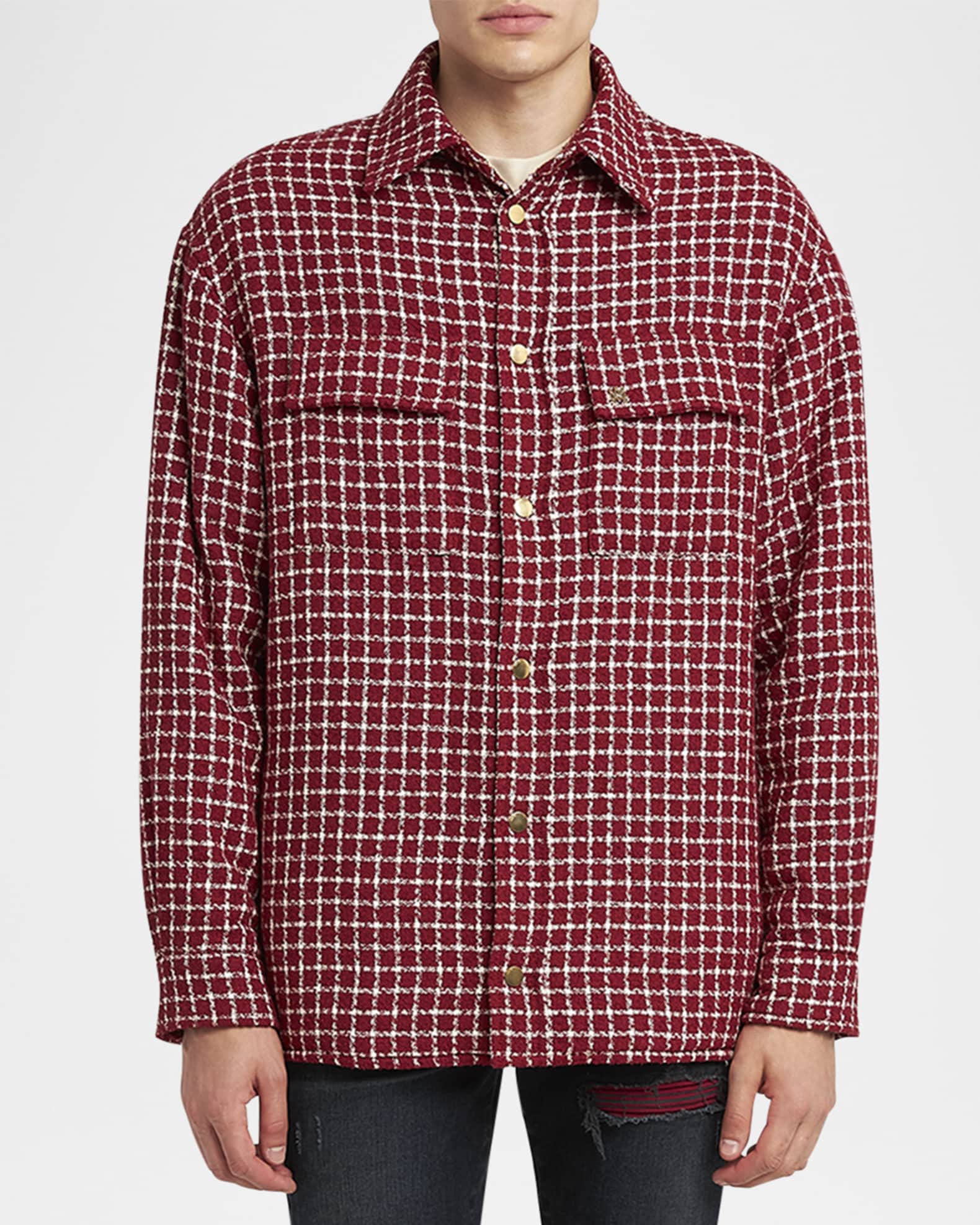 Men's Boucle Padded Overshirt 1