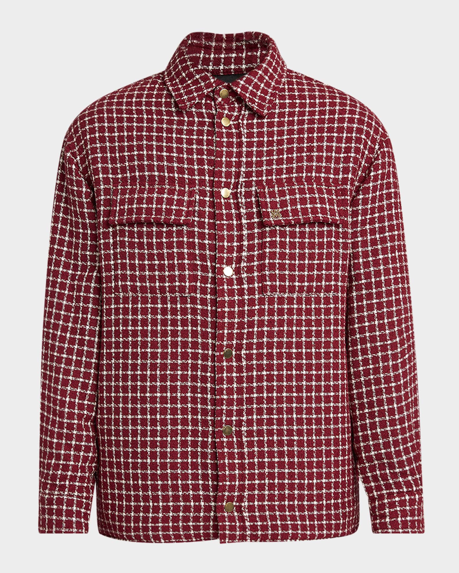 Men's Boucle Padded Overshirt 0