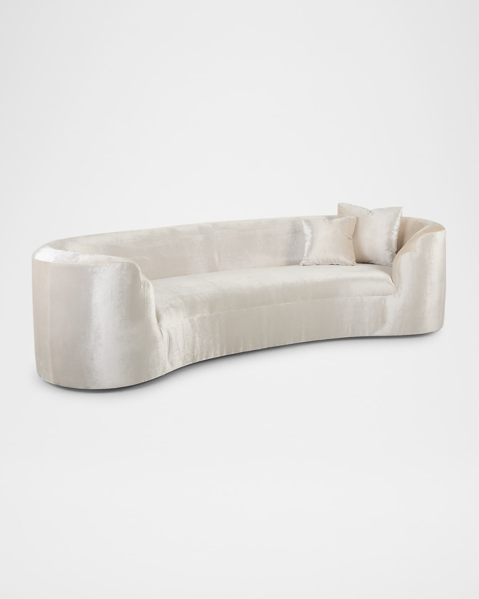 Bubble Velvet Curved Sofa, 117.5" 1