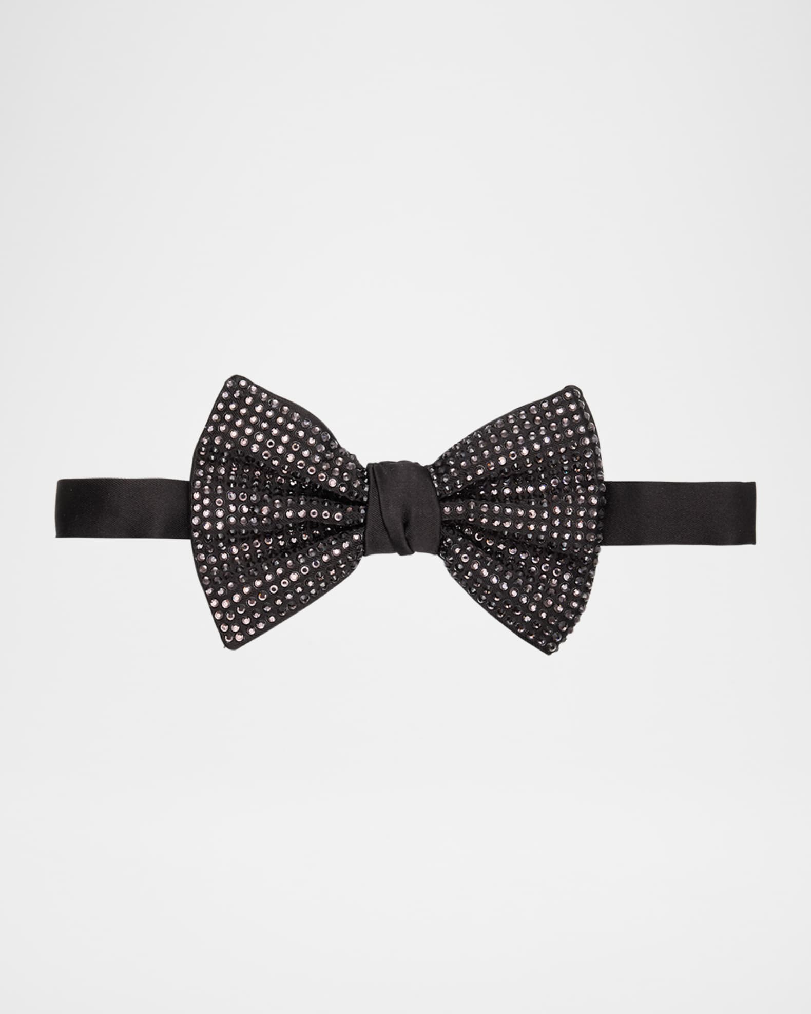 Men's Crystal-Embellished Silk Bow Tie 0